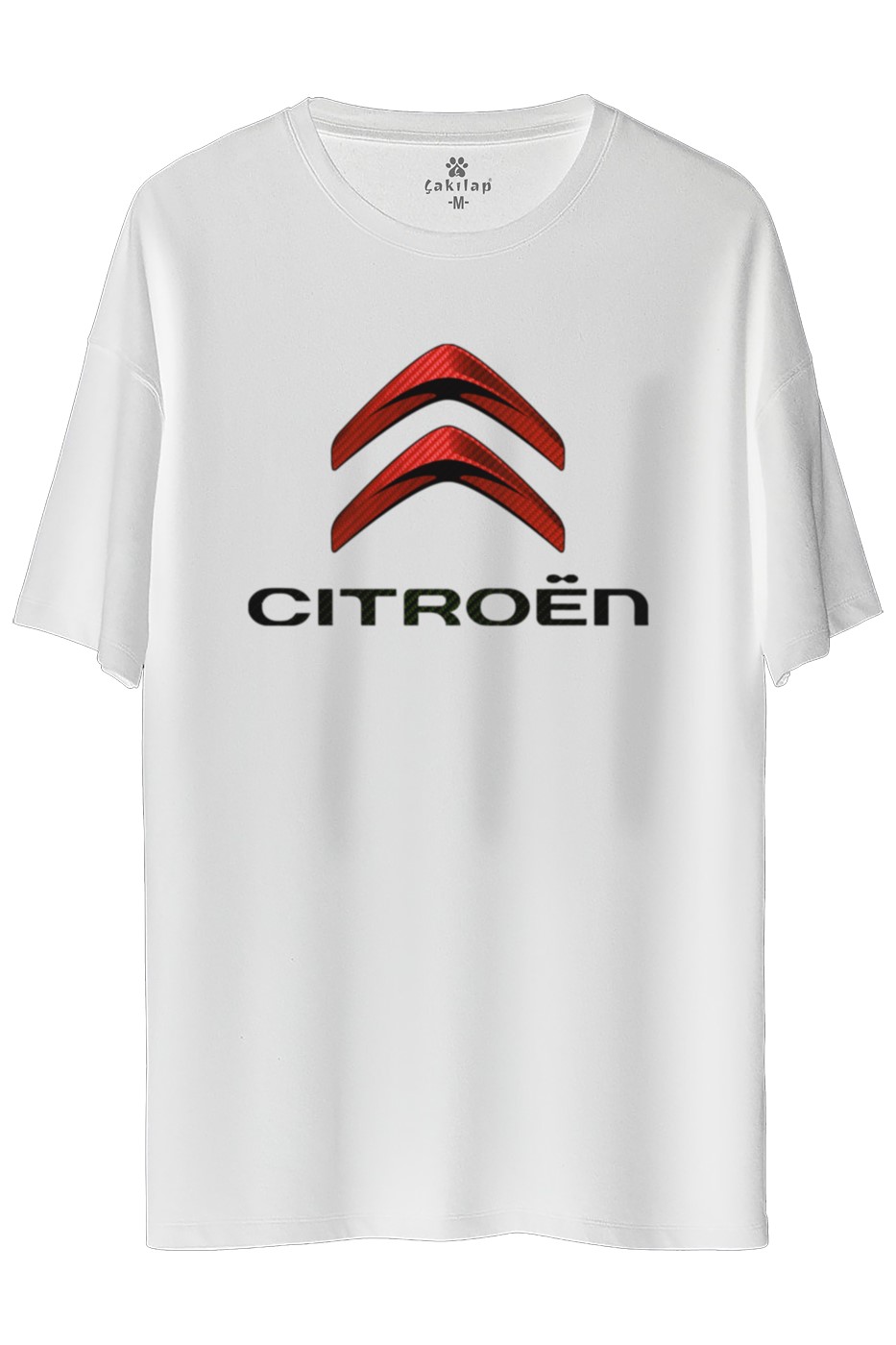 Citroen Logo Baskılı Oversize Tişört