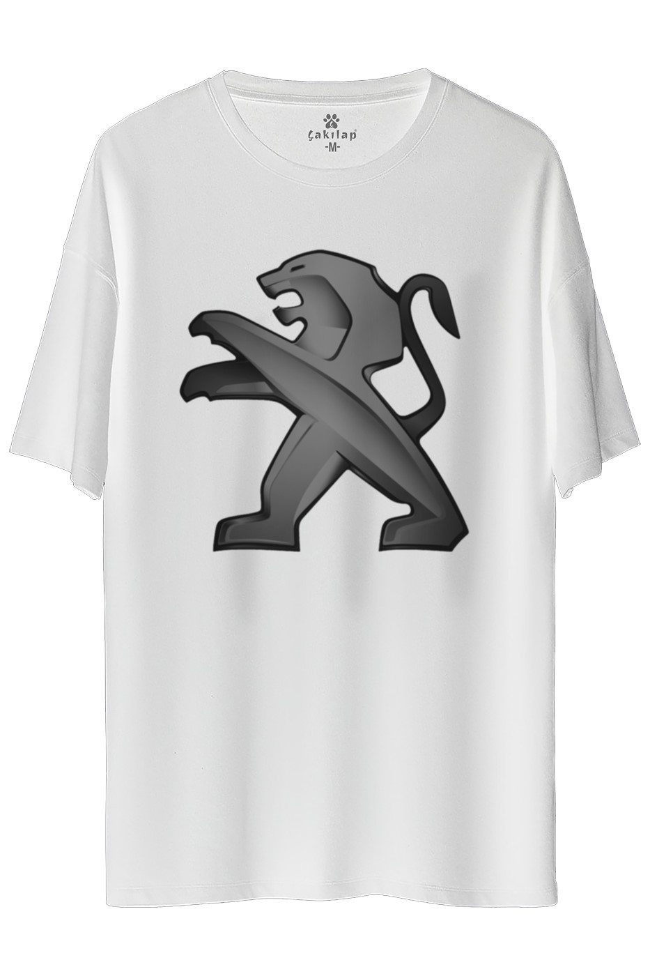 Peugeot Logo Baskılı Oversize Tişört