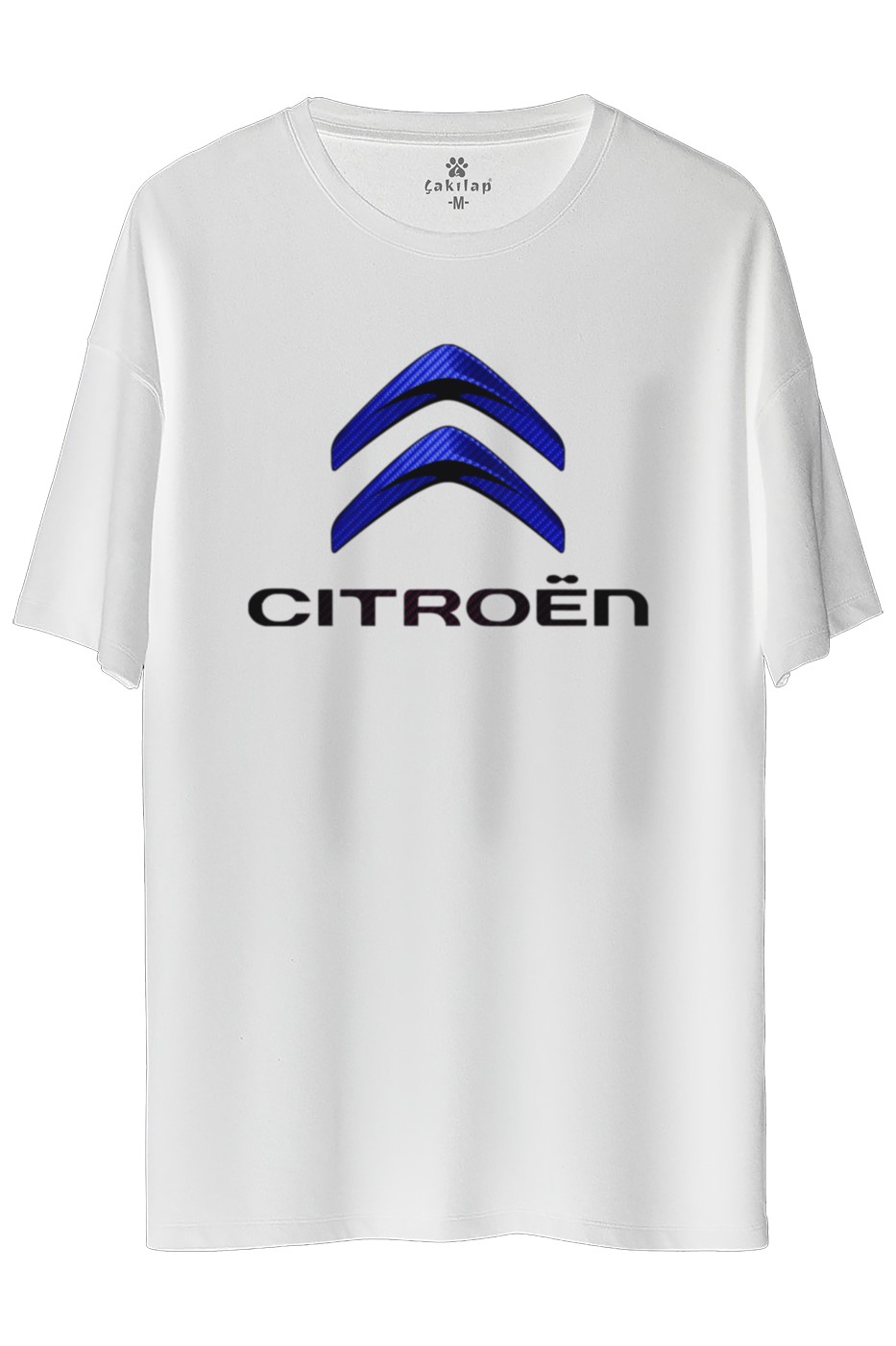 Citroen Logo Baskılı Oversize Tişört