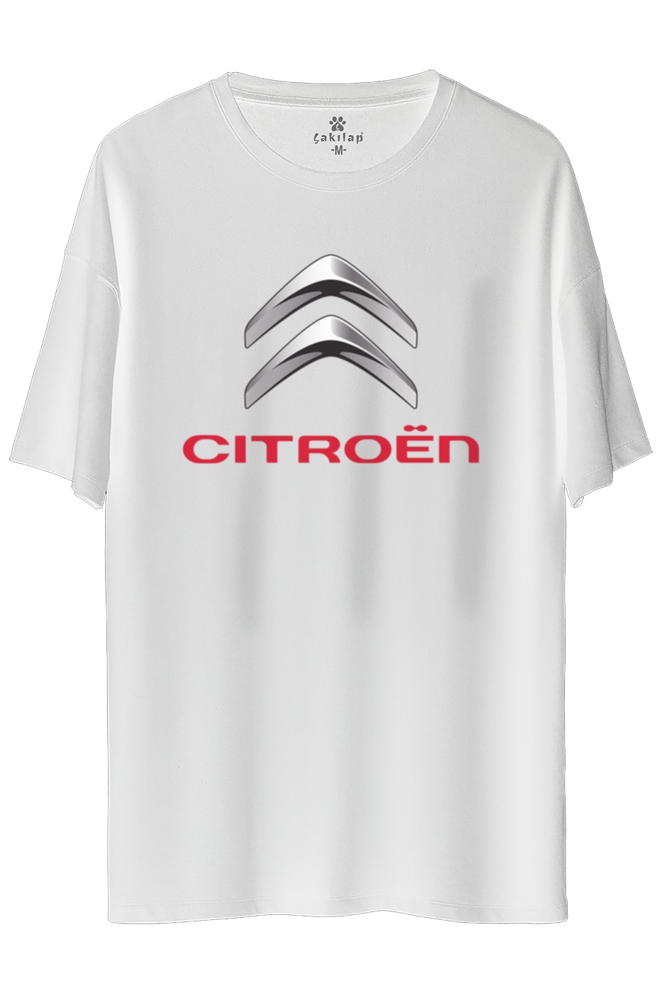 Citroen Logo Baskılı Oversize Tişört