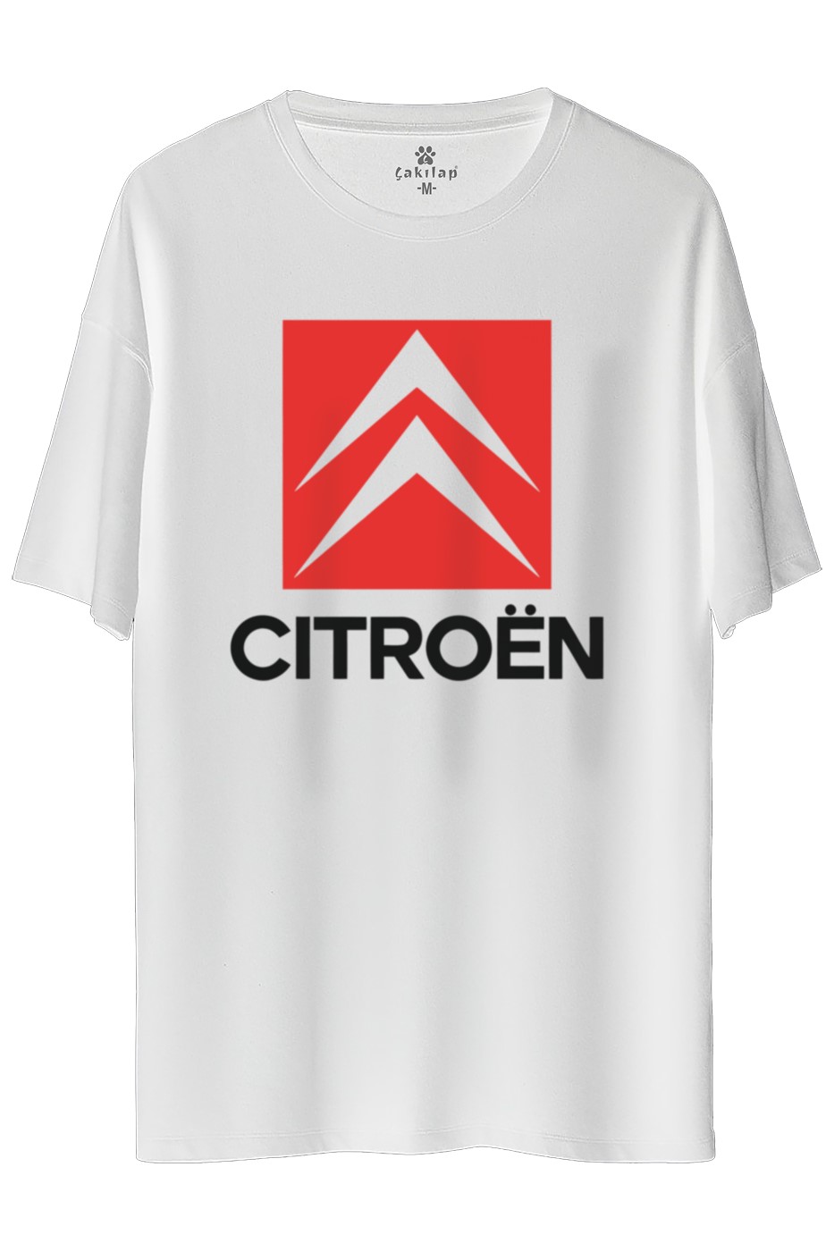Citroen Logo Baskılı Oversize Tişört