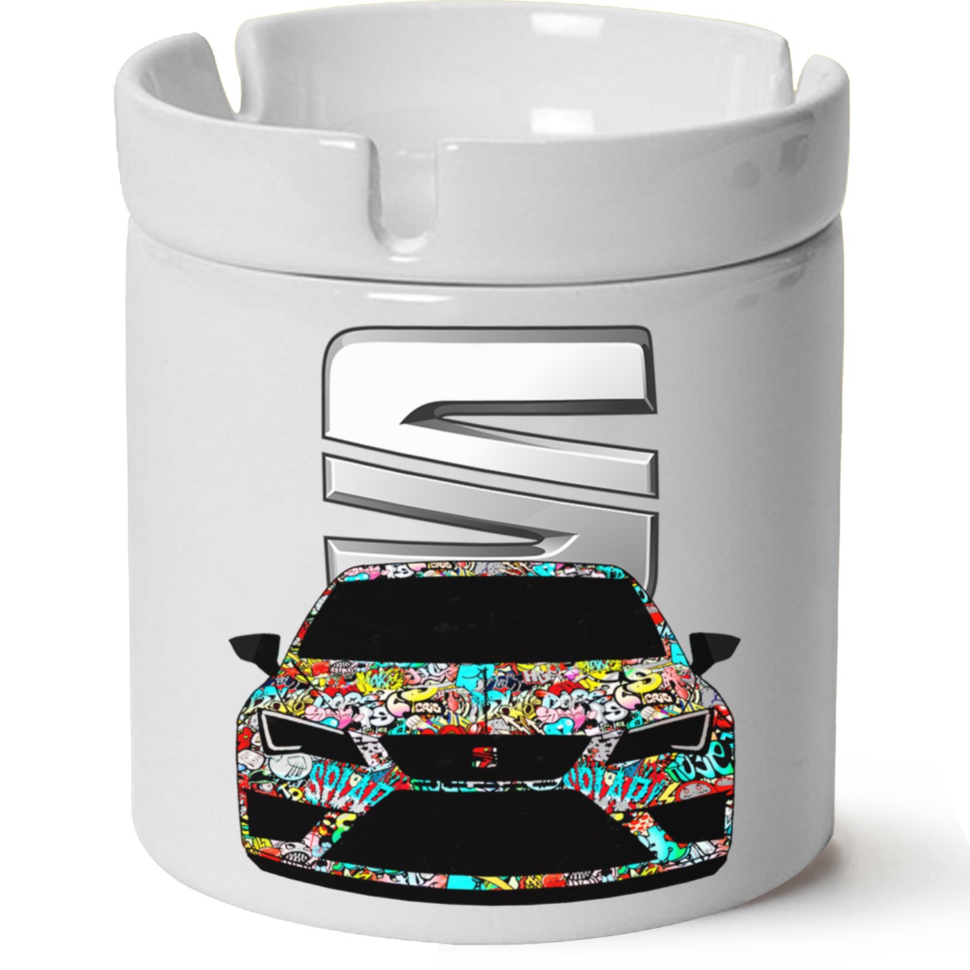 Seat Leon Mk3 Baskılı Porselen At Söndür Küllük