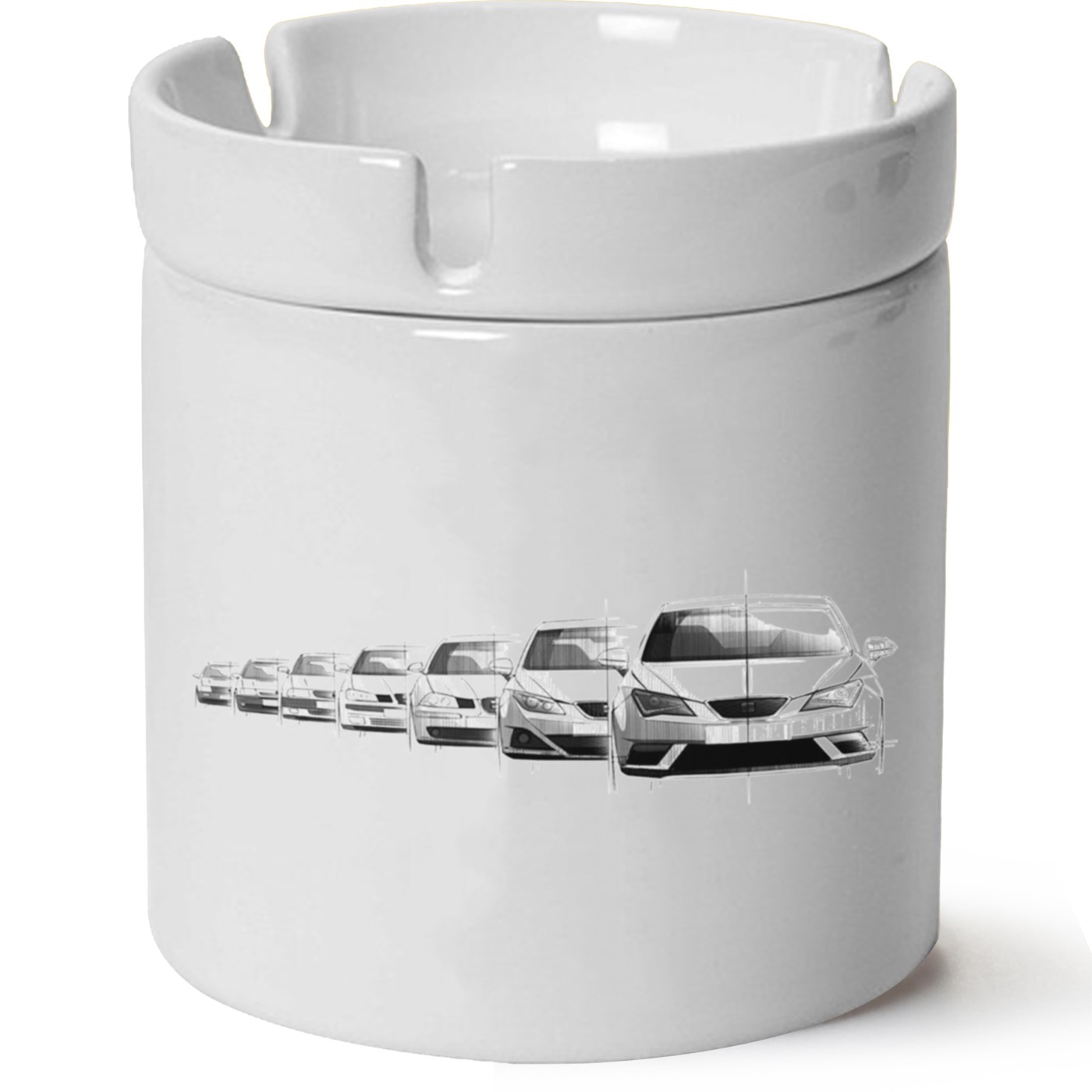 Seat İbiza Baskılı Porselen At Söndür Küllük