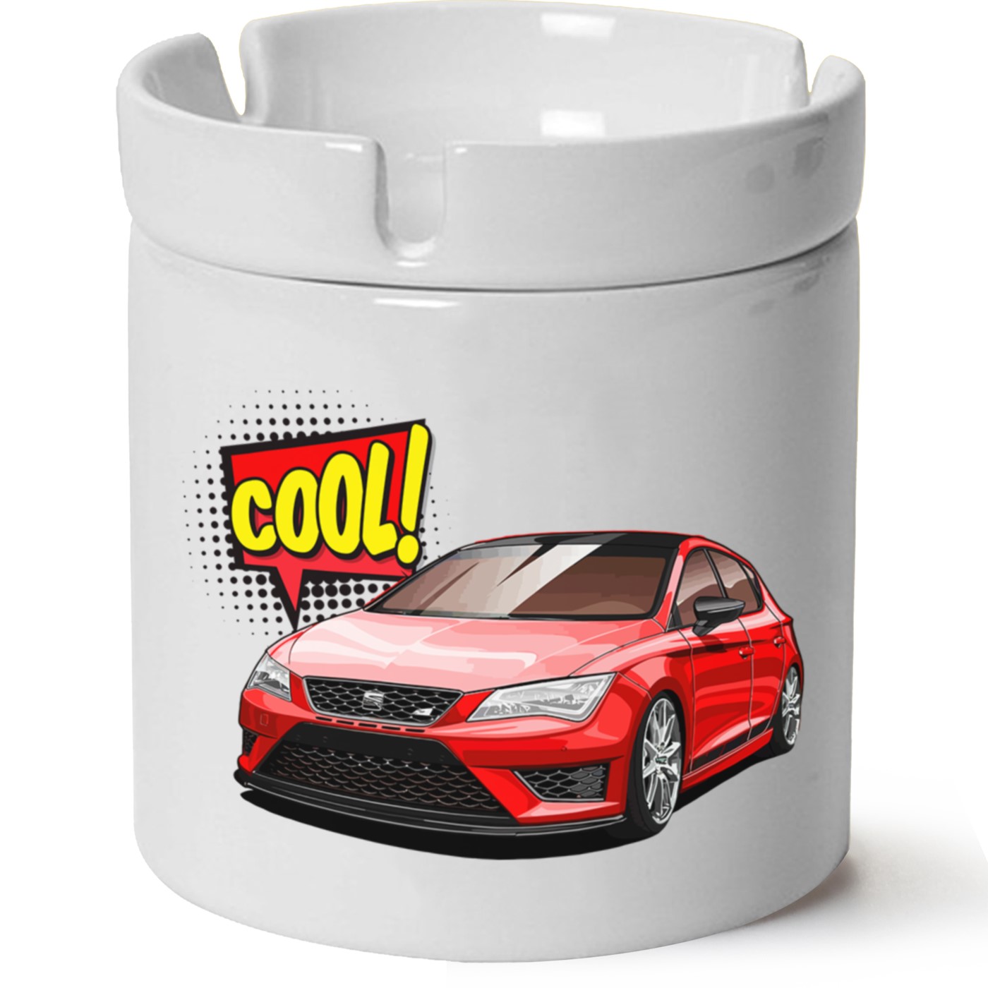 Seat Leon Mk3 Baskılı Porselen At Söndür Küllük