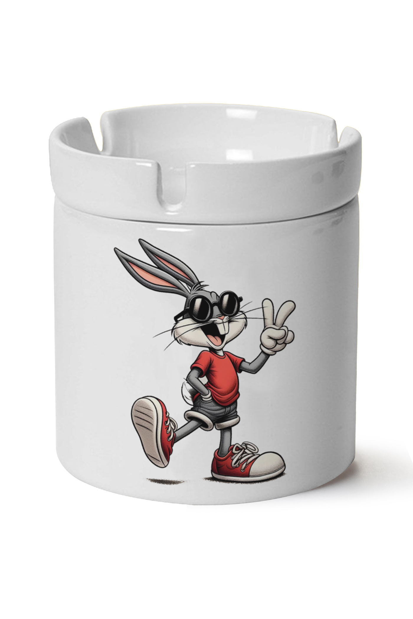 Bugs Bunny Baskılı Porselen At Söndür Küllük