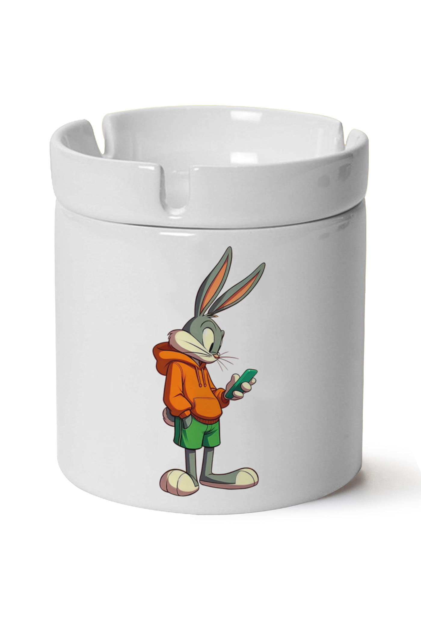 Bugs Bunny Baskılı Porselen At Söndür Küllük