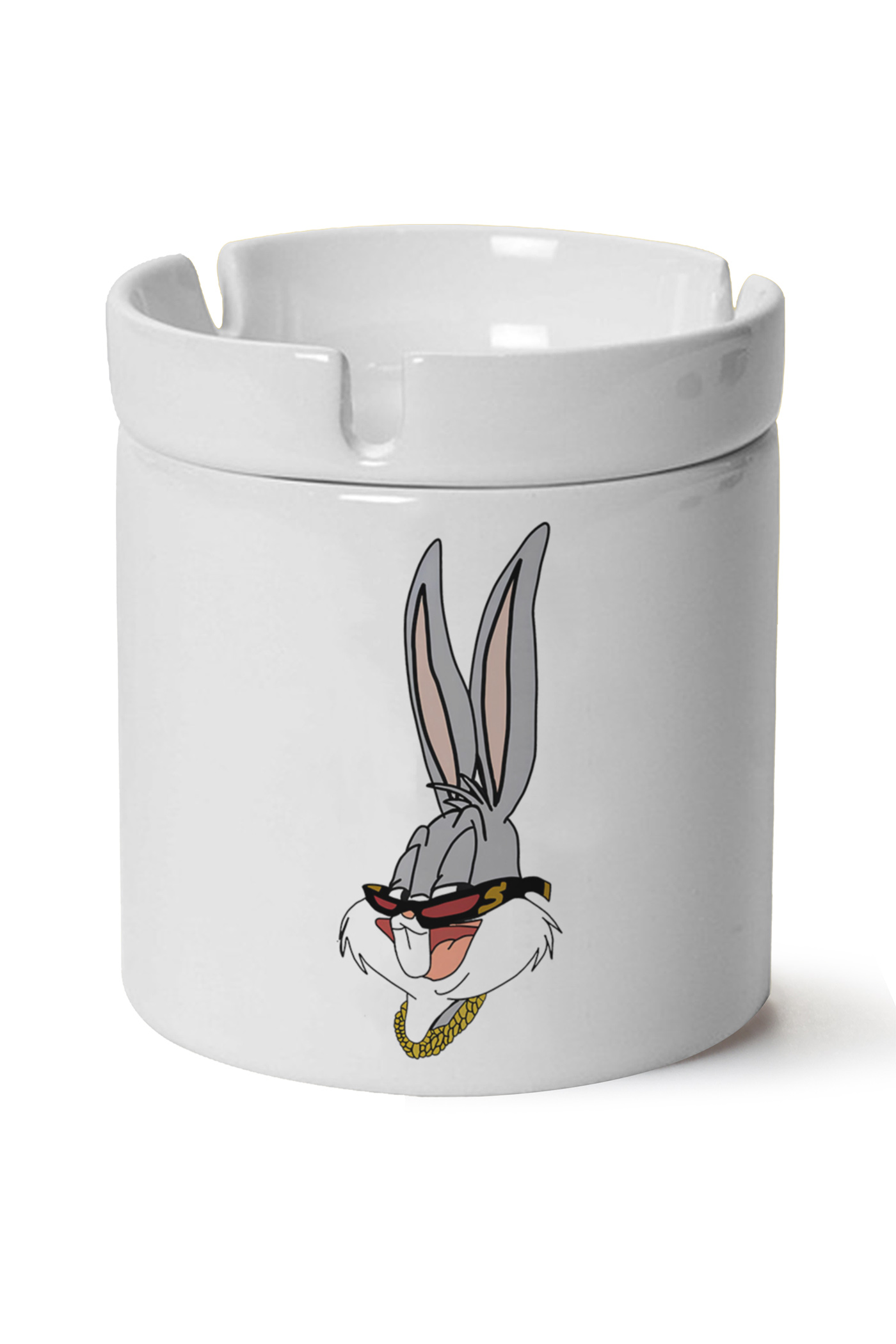Bugs Bunny Baskılı Porselen At Söndür Küllük