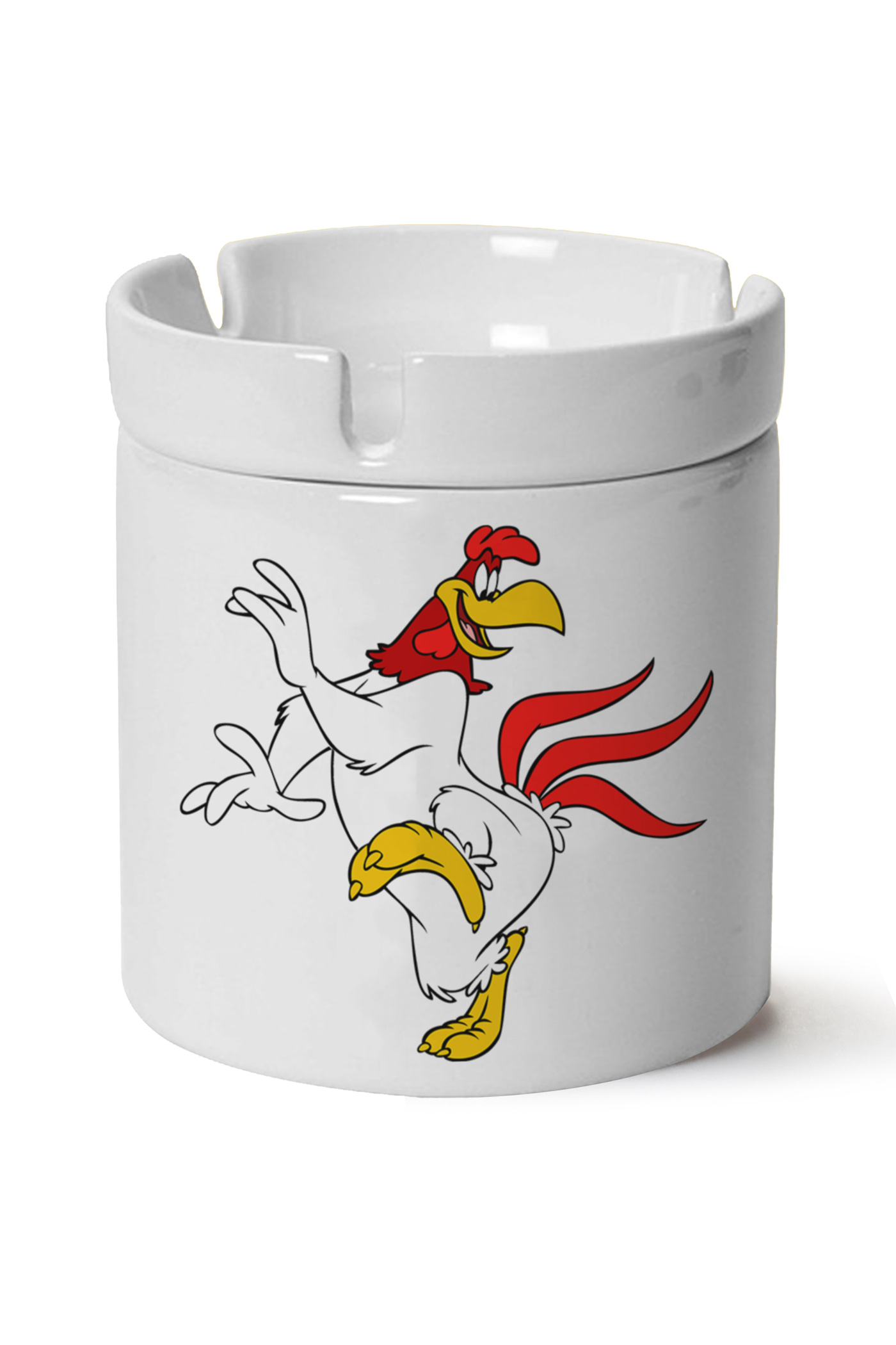 Foghorn Baskılı Porselen At Söndür Küllük