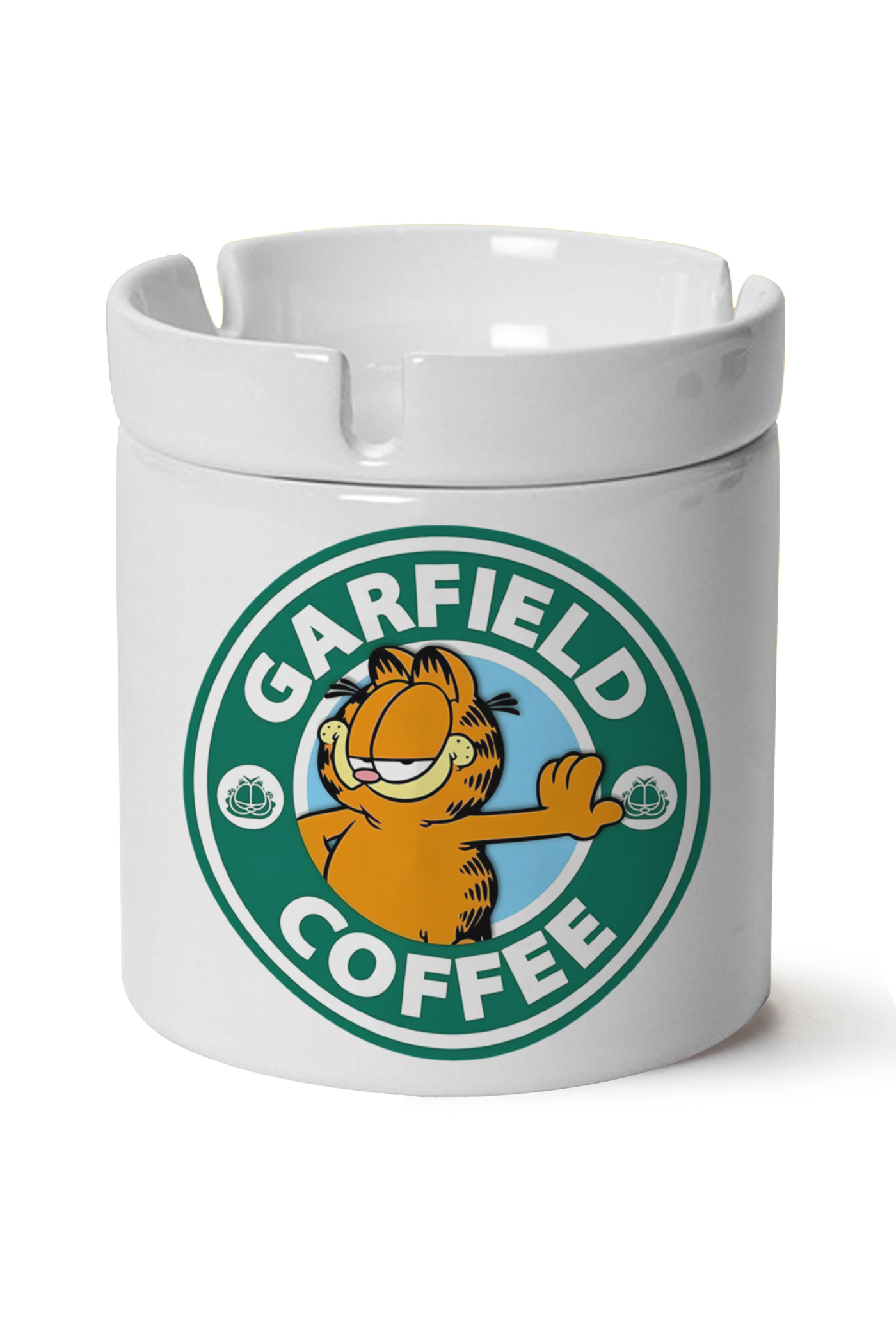 Garfield Baskılı Porselen At Söndür Küllük