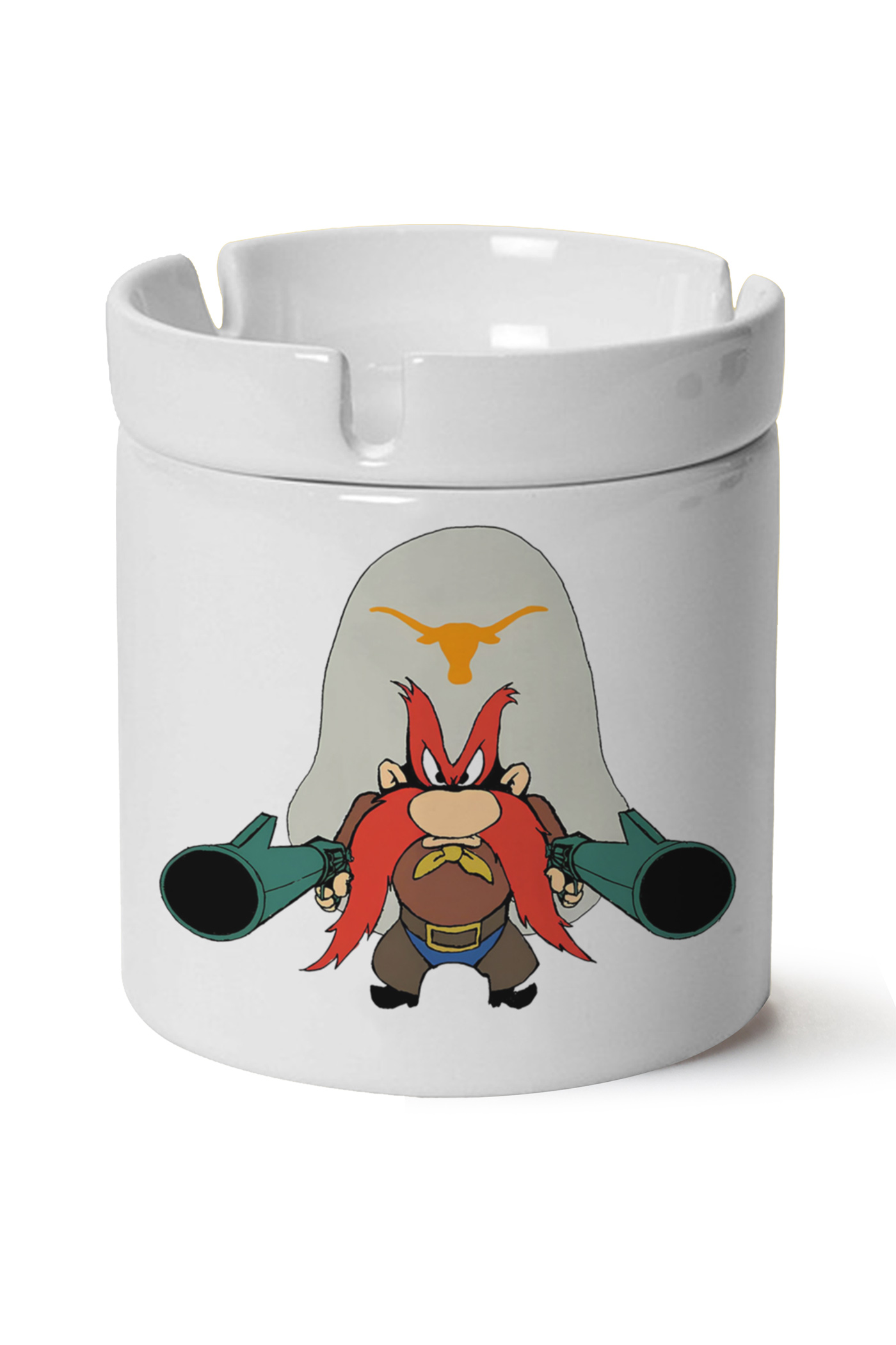 Yosemite Sam Baskılı Porselen At Söndür Küllük