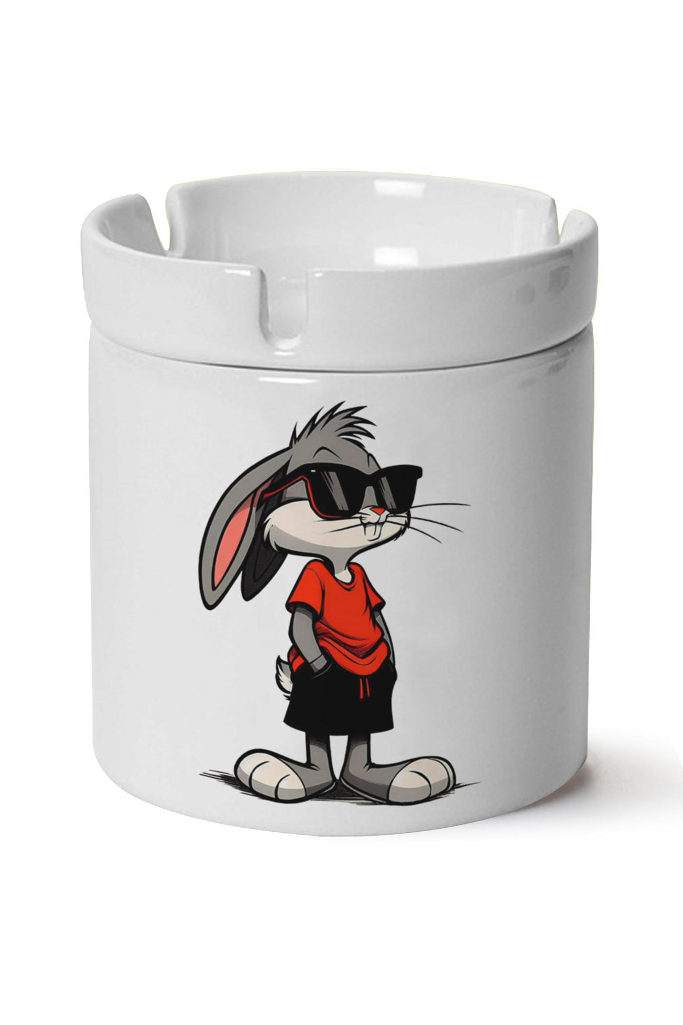 Bugs Bunny Baskılı Porselen At Söndür Küllük