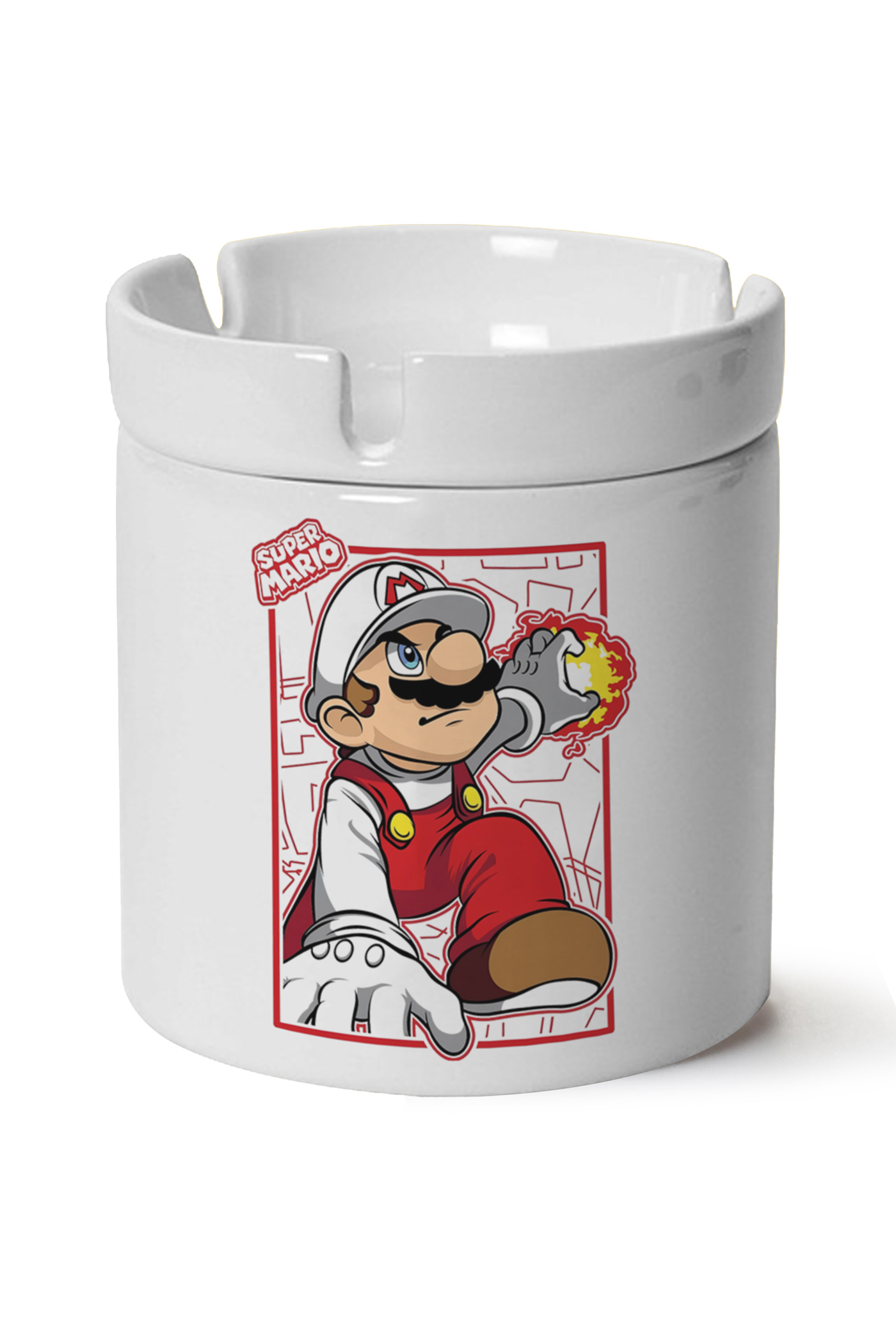 Mario Baskılı Porselen At Söndür Küllük