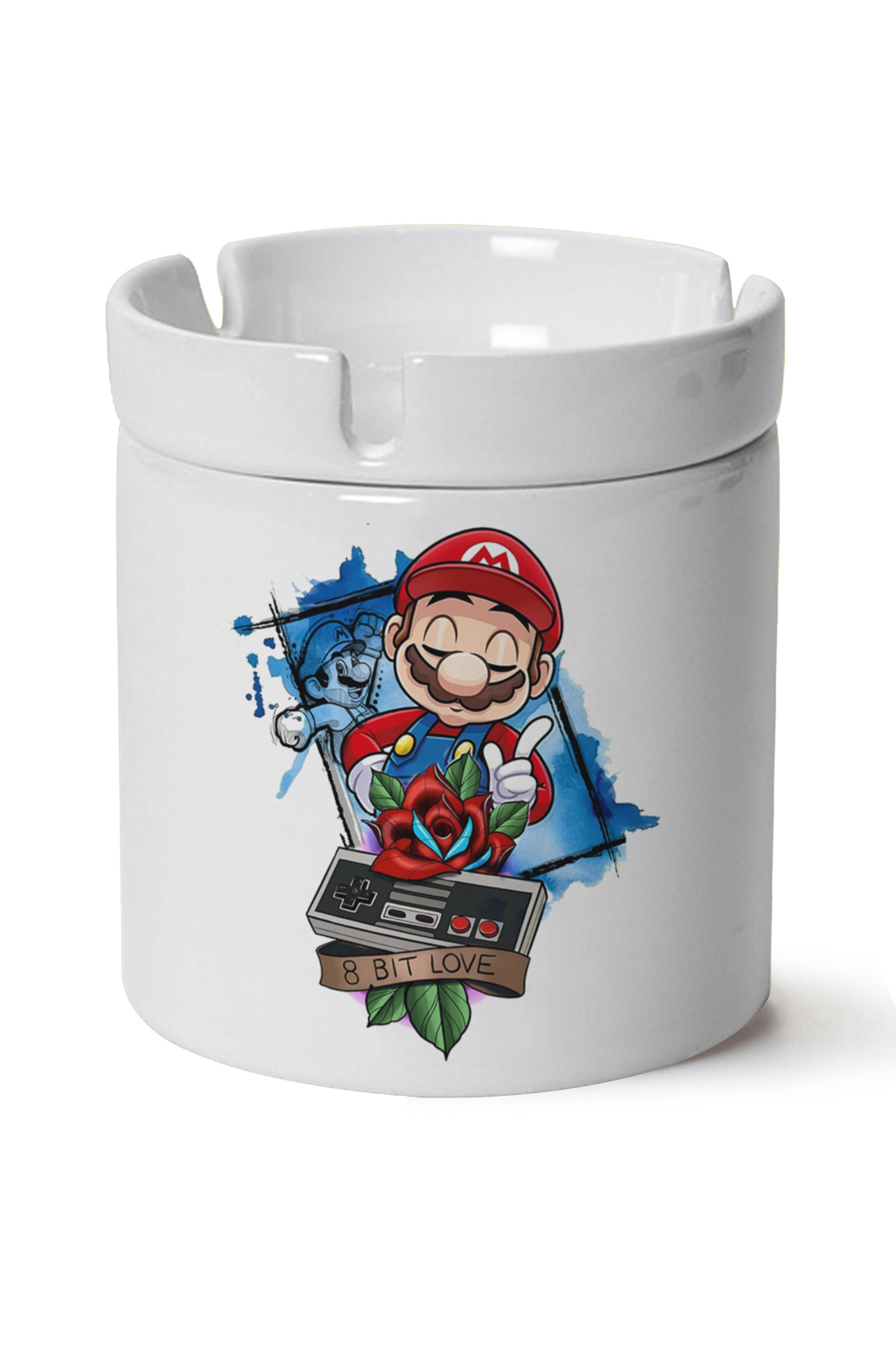 Mario Baskılı Porselen At Söndür Küllük