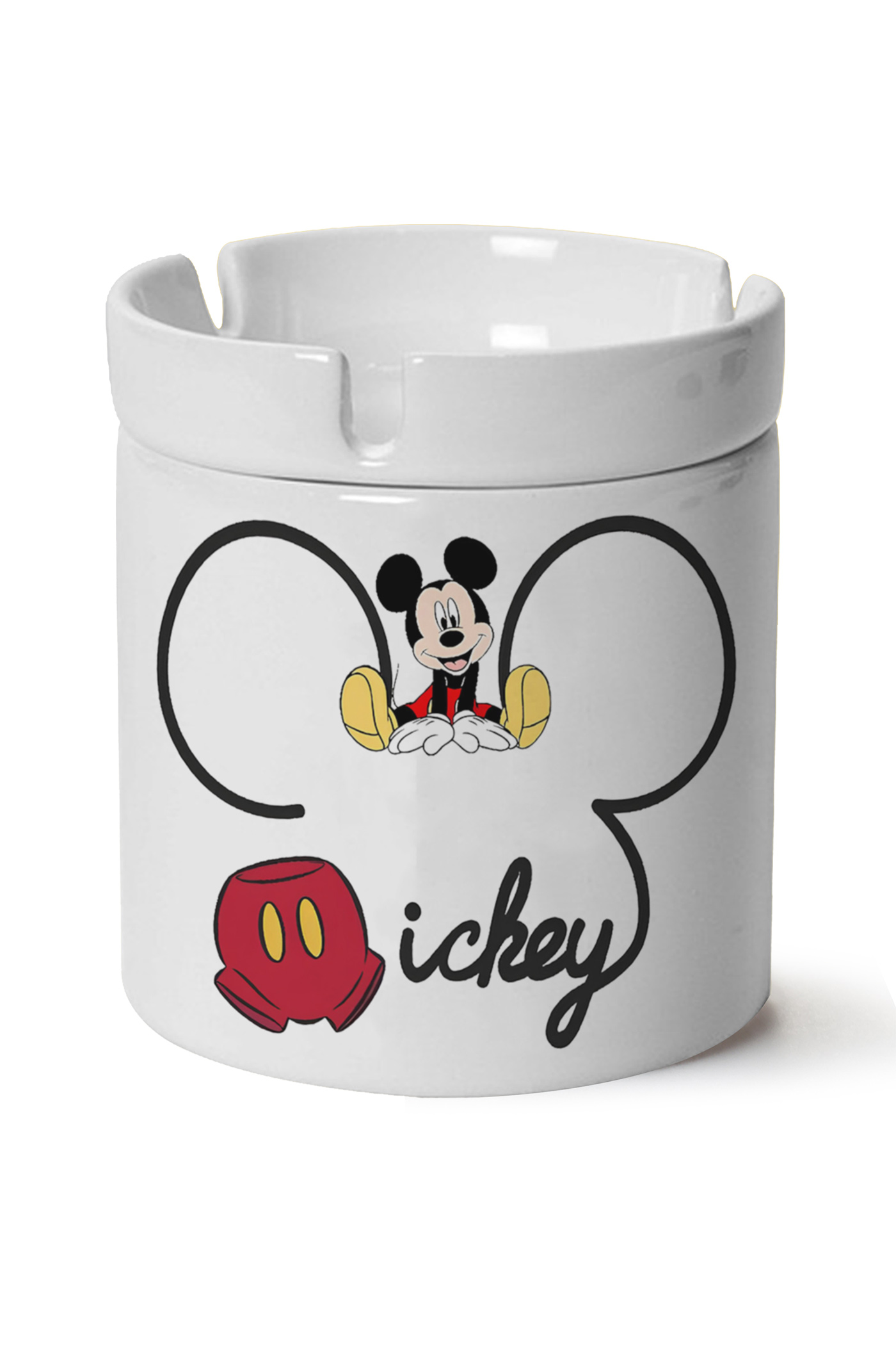 Mickey Mouse Baskılı Porselen At Söndür Küllük