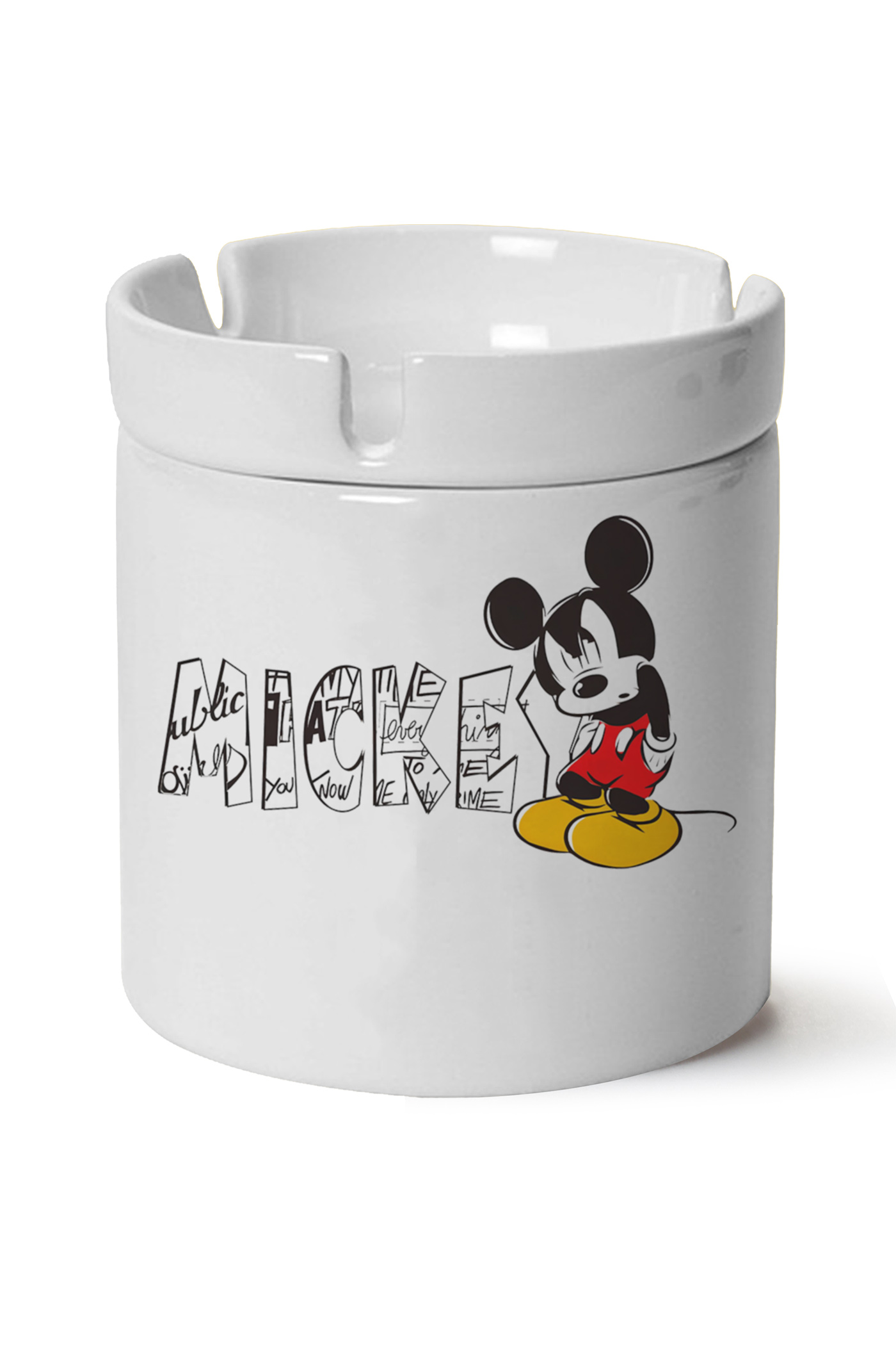 Mickey Mouse Baskılı Porselen At Söndür Küllük