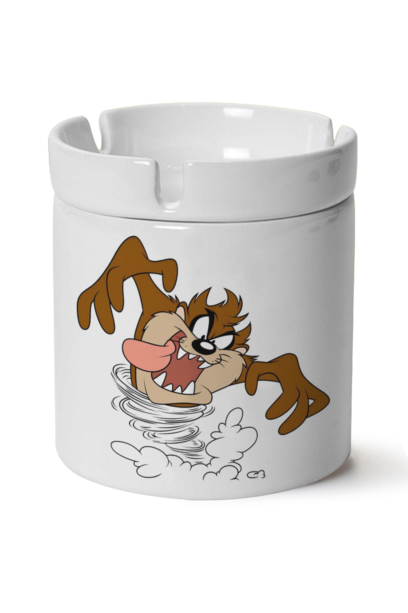 Tazmanya Canavarı Baskılı Porselen At Söndür Küllük