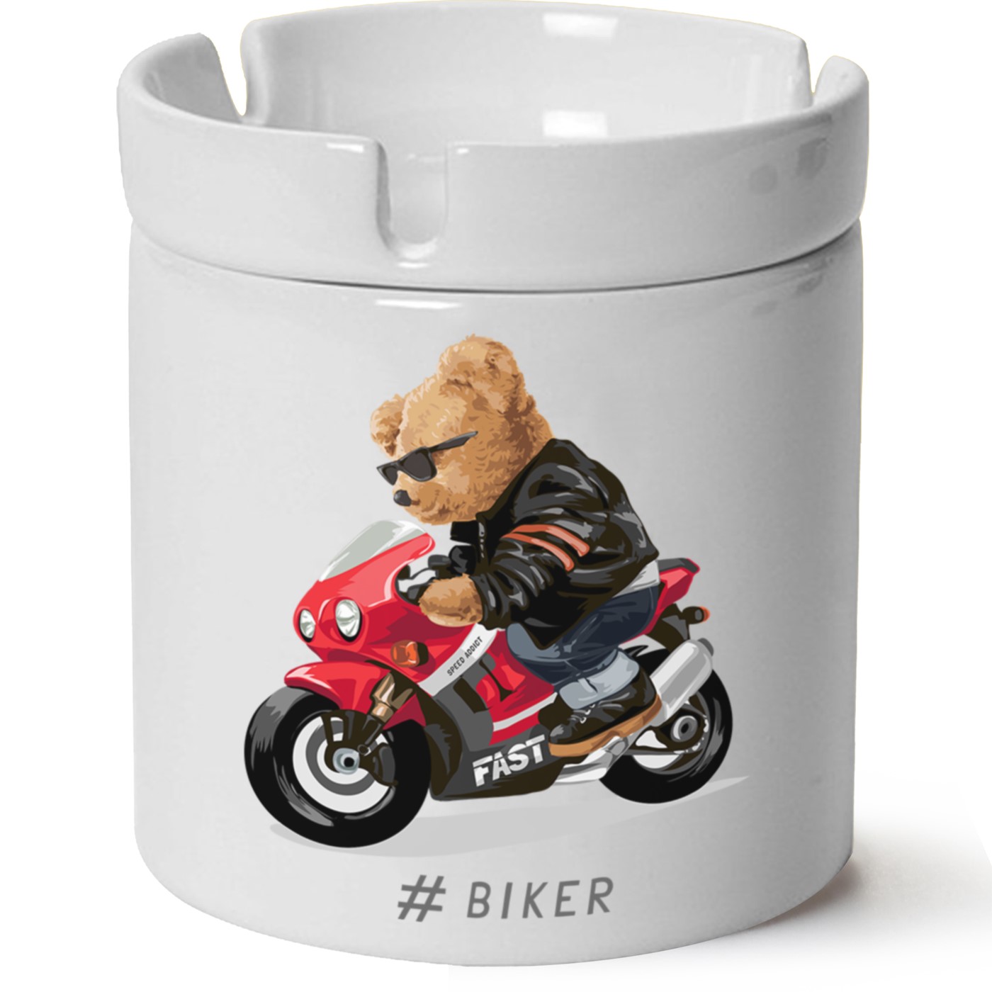 Ayıcık Baskılı Porselen At Söndür Küllük