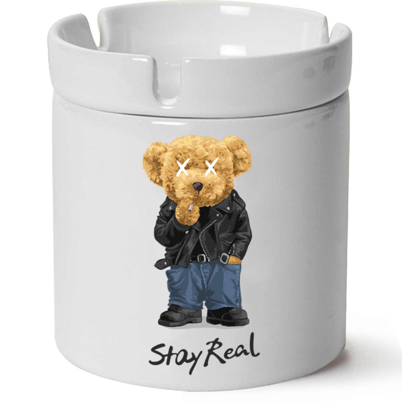 Ayıcık Baskılı Porselen At Söndür Küllük