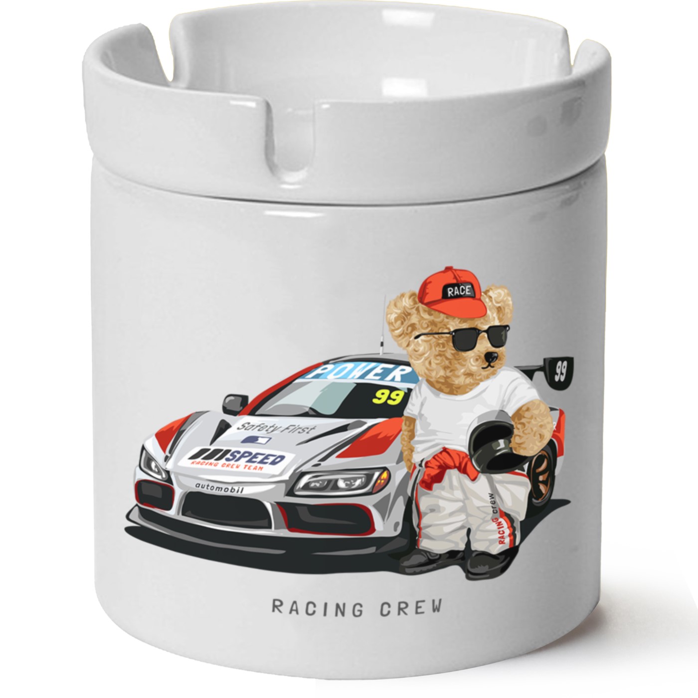 Ayıcık Baskılı Porselen At Söndür Küllük