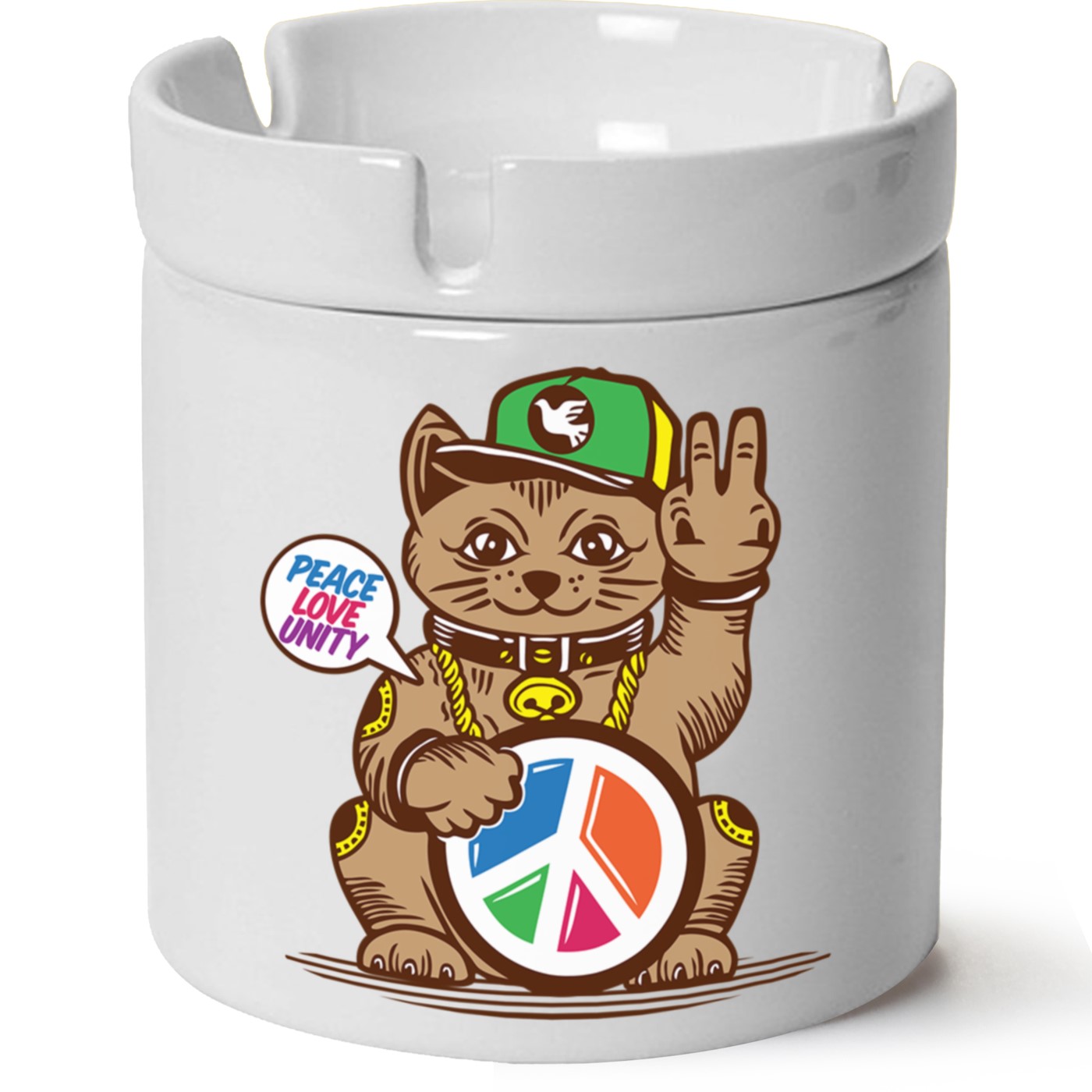 Ayıcık Baskılı Porselen At Söndür Küllük