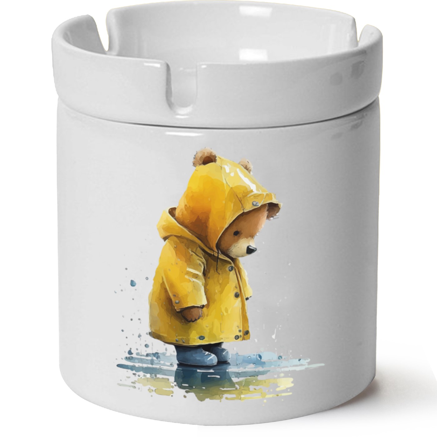 Ayıcık Baskılı Porselen At Söndür Küllük