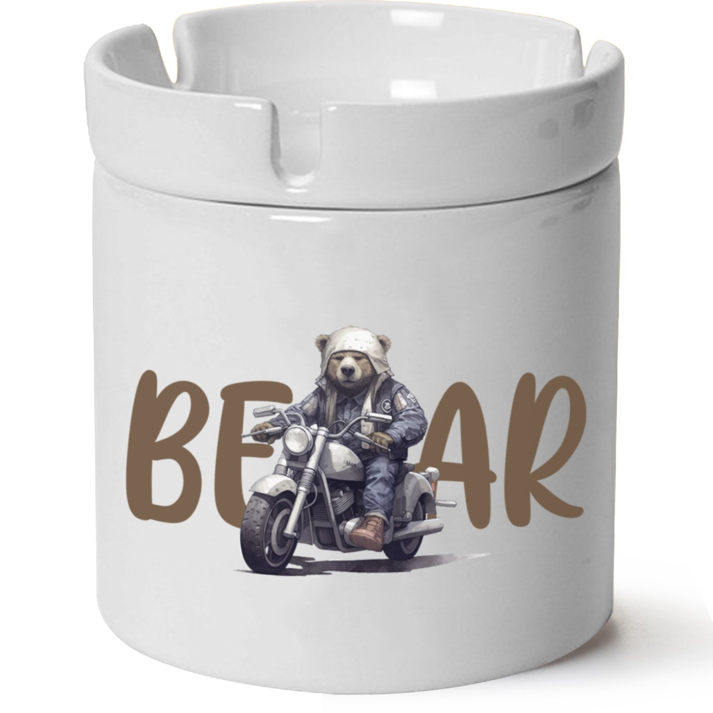 Ayıcık Baskılı Porselen At Söndür Küllük