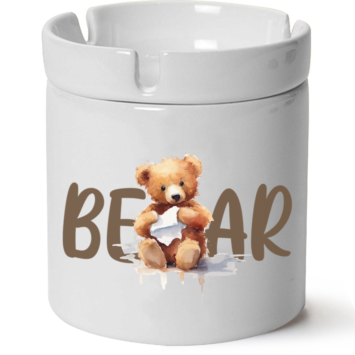 Ayıcık Baskılı Porselen At Söndür Küllük