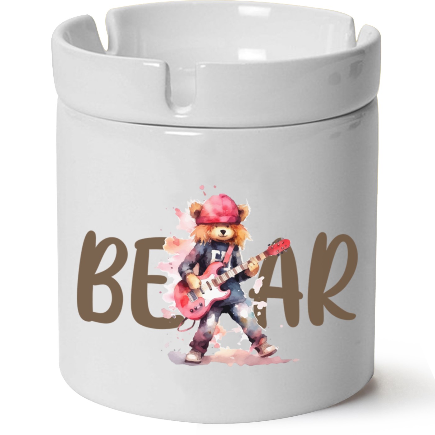 Ayıcık Baskılı Porselen At Söndür Küllük