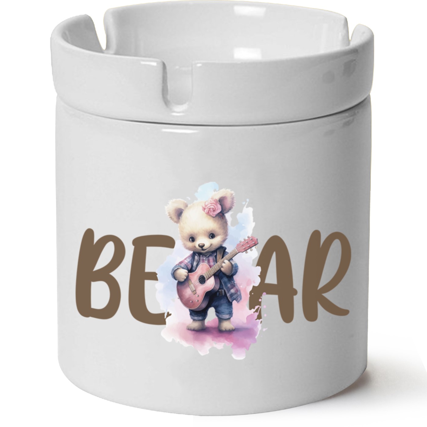 Ayıcık Baskılı Porselen At Söndür Küllük