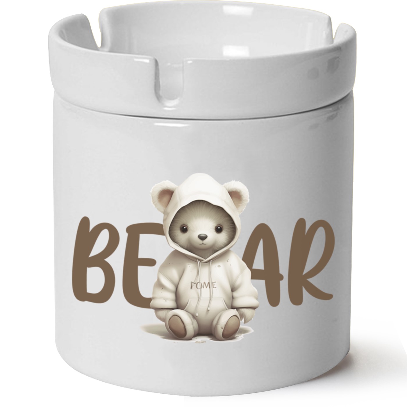 Ayıcık Baskılı Porselen At Söndür Küllük