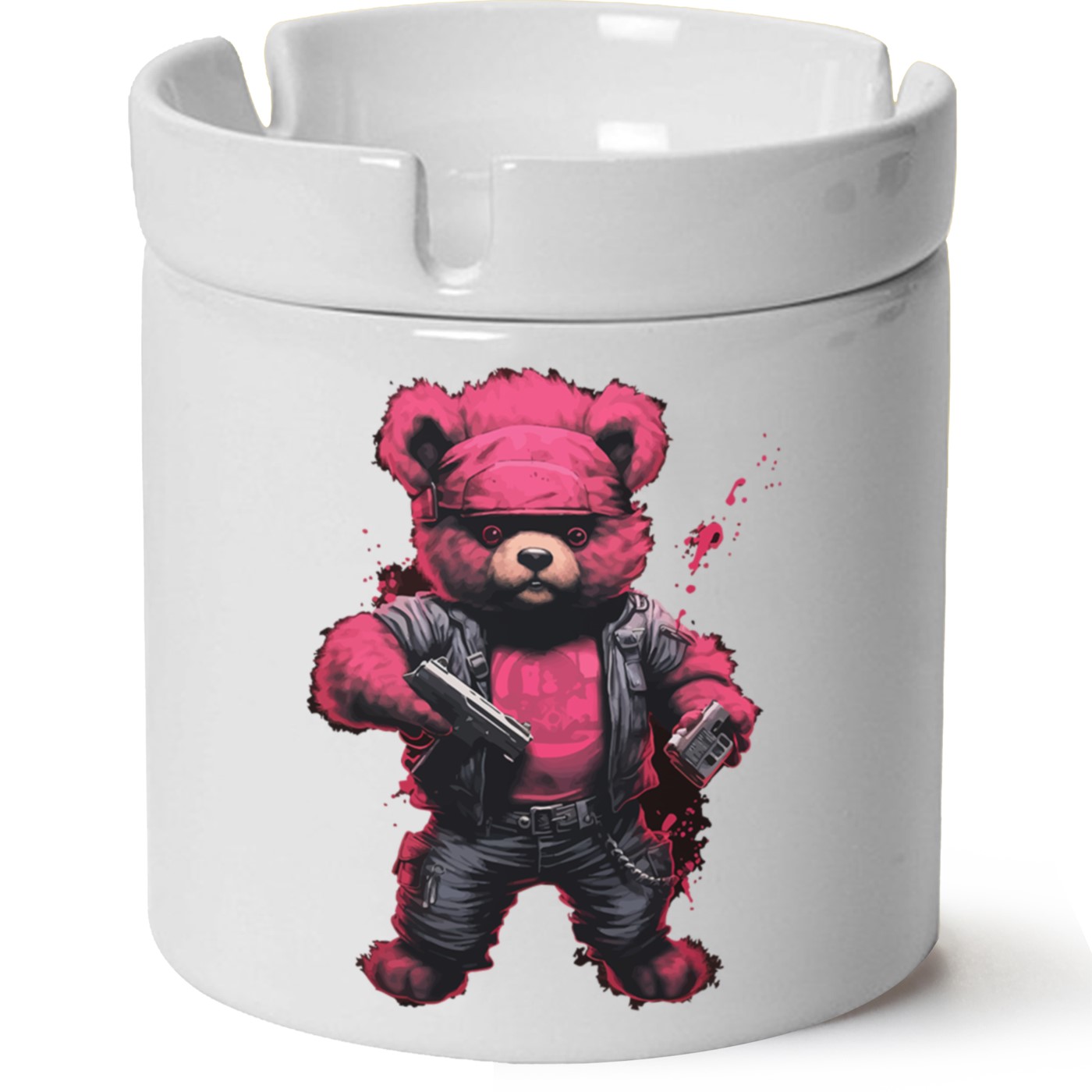 Ayıcık Baskılı Porselen At Söndür Küllük