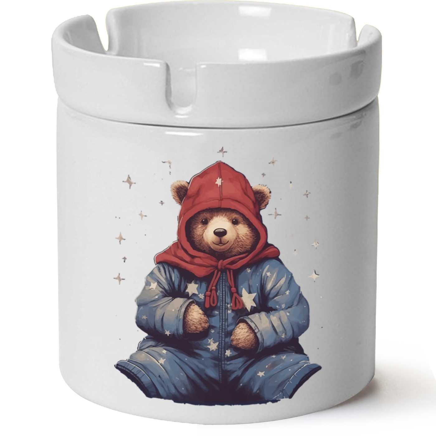 Ayıcık Baskılı Porselen At Söndür Küllük