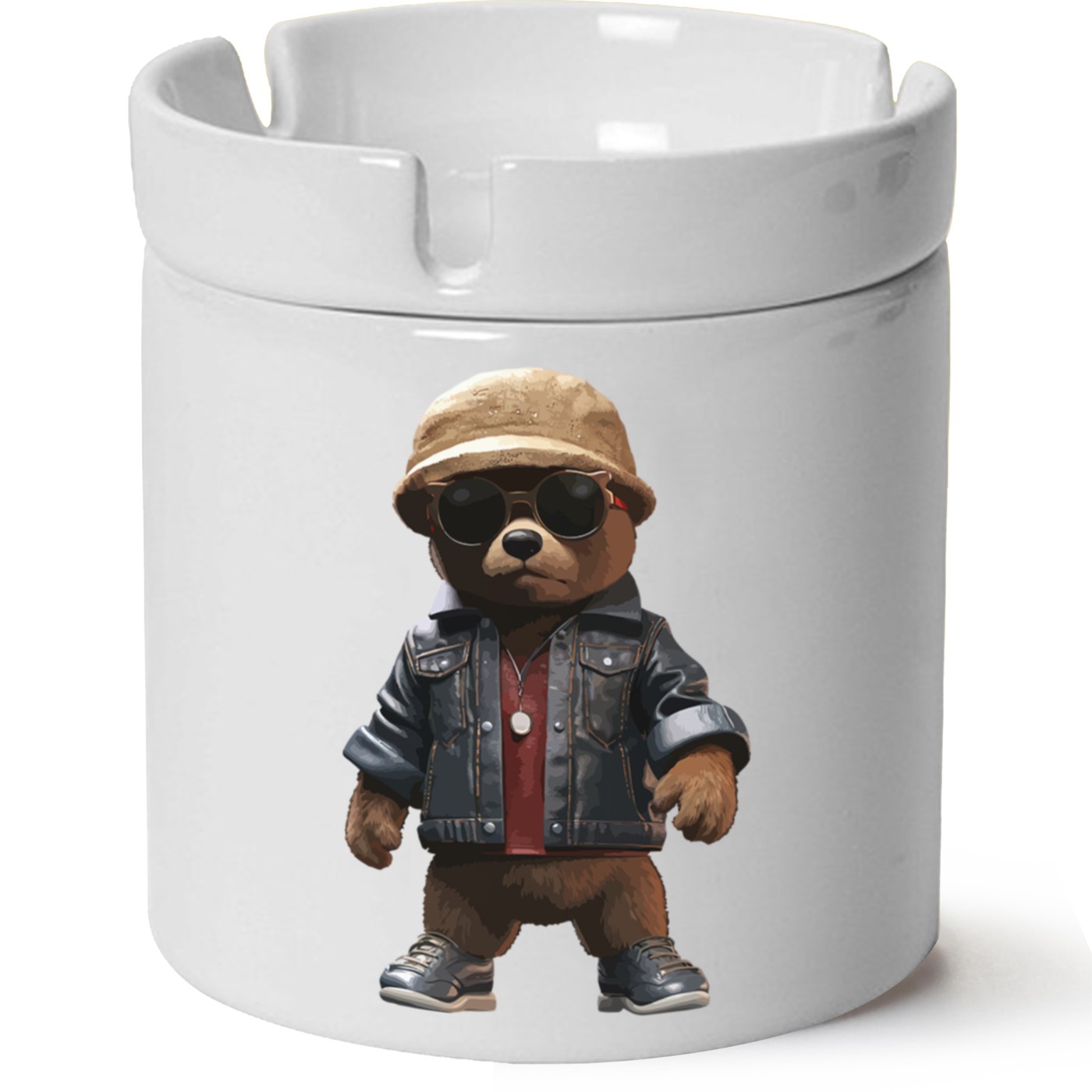 Ayıcık Baskılı Porselen At Söndür Küllük