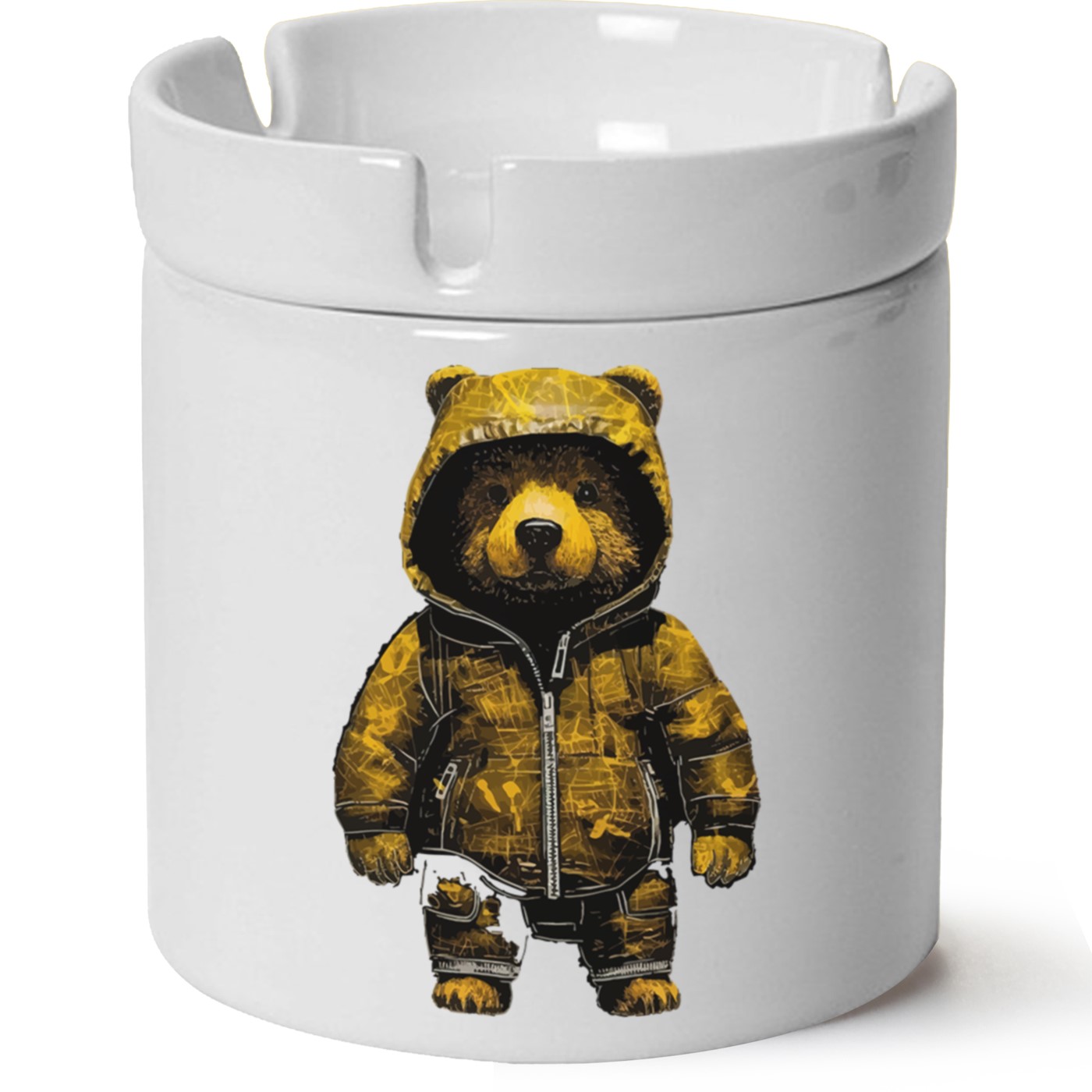 Ayıcık Baskılı Porselen At Söndür Küllük