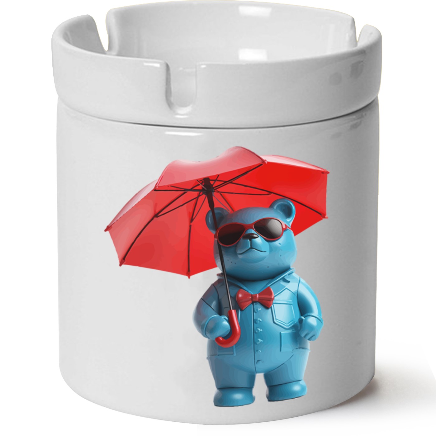 Ayıcık Baskılı Porselen At Söndür Küllük