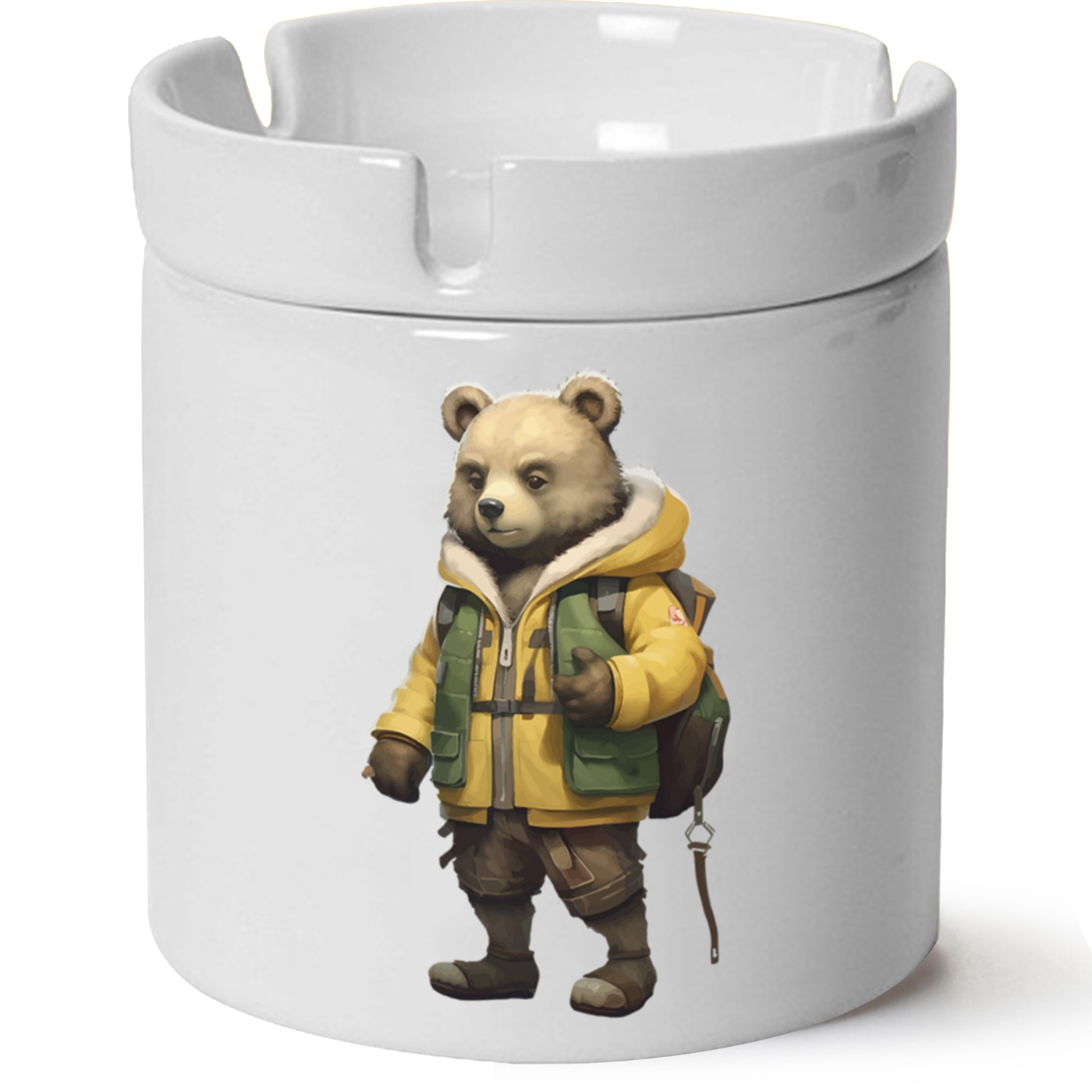 Ayıcık Baskılı Porselen At Söndür Küllük