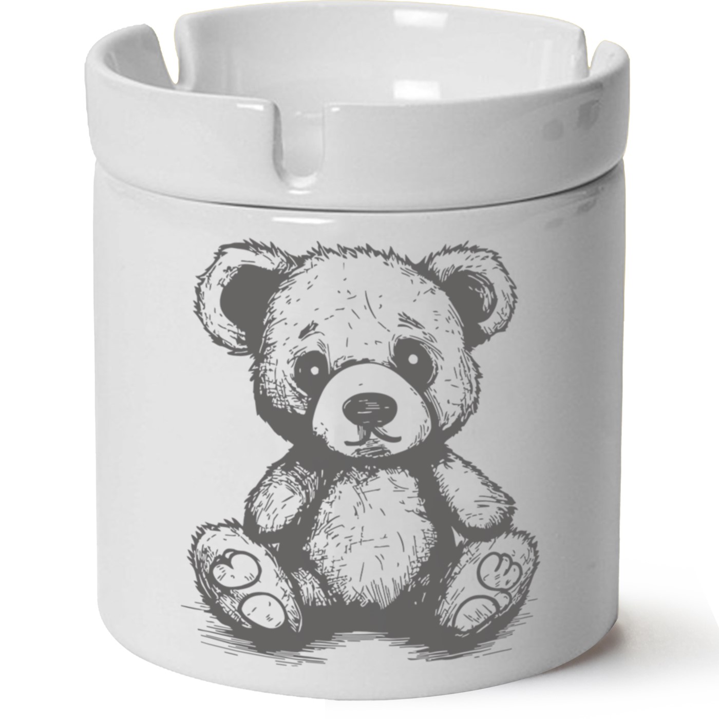 Ayıcık Baskılı Porselen At Söndür Küllük