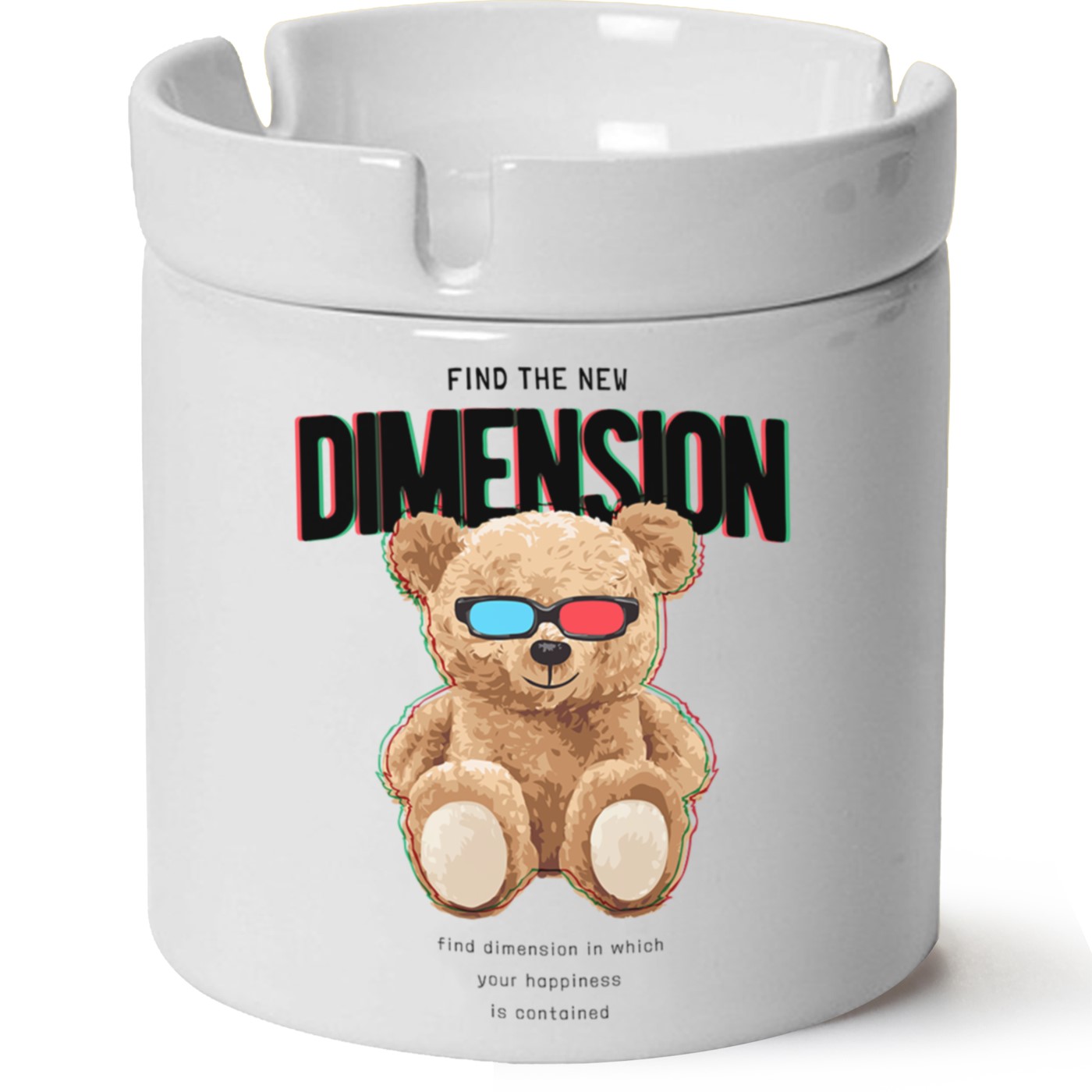 Ayıcık Baskılı Porselen At Söndür Küllük