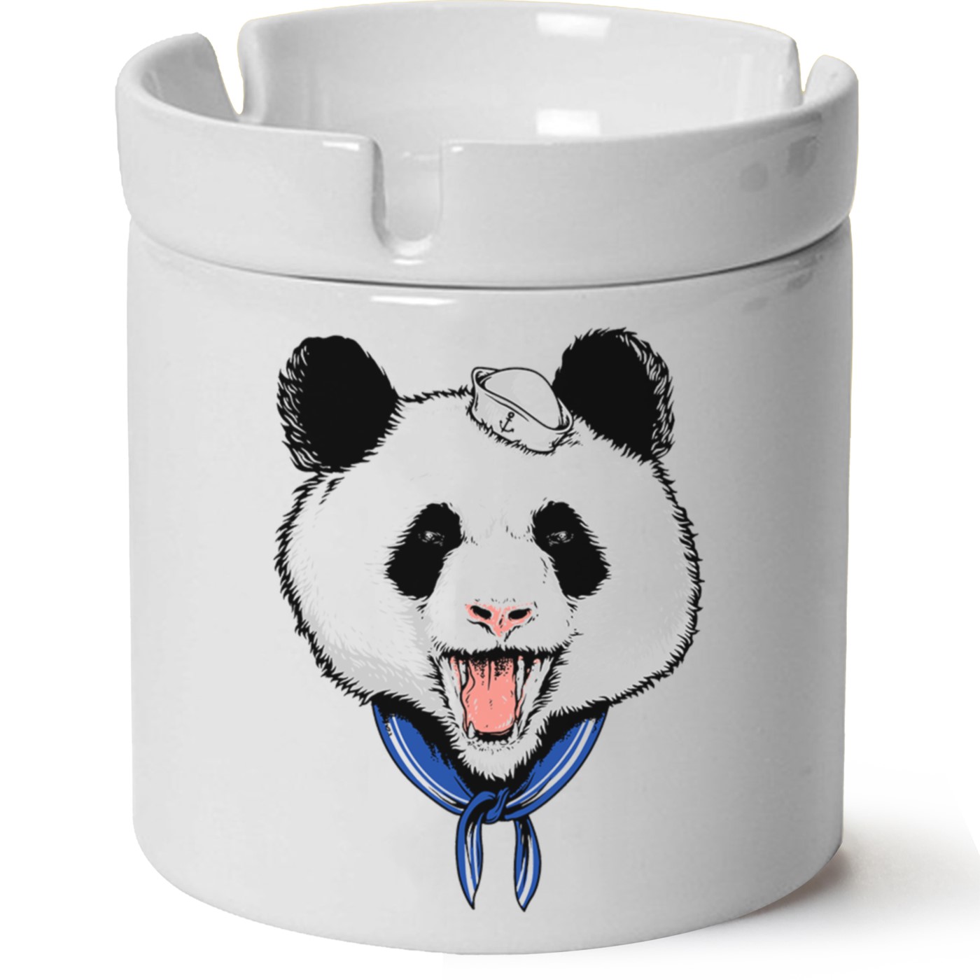 Panda Baskılı Porselen At Söndür Küllük