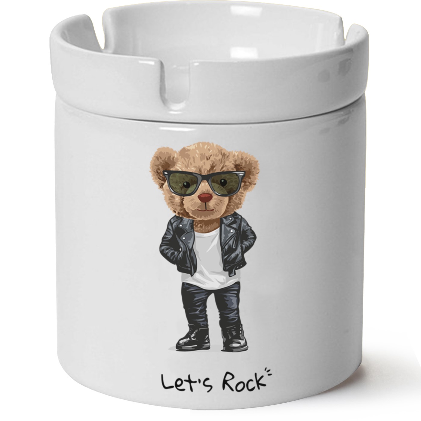 Ayıcık Baskılı Porselen At Söndür Küllük