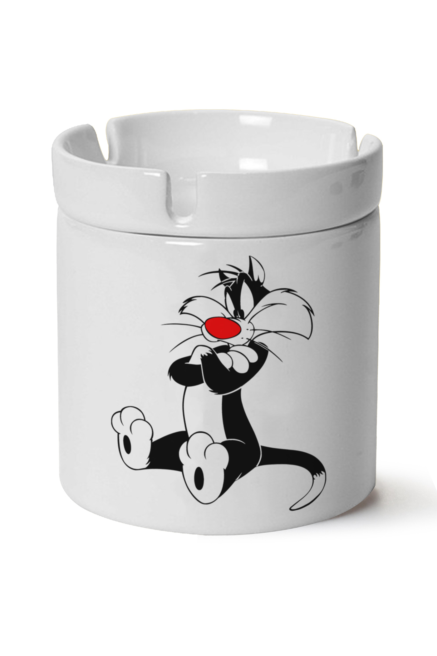 Sylvester Baskılı Porselen At Söndür Küllük