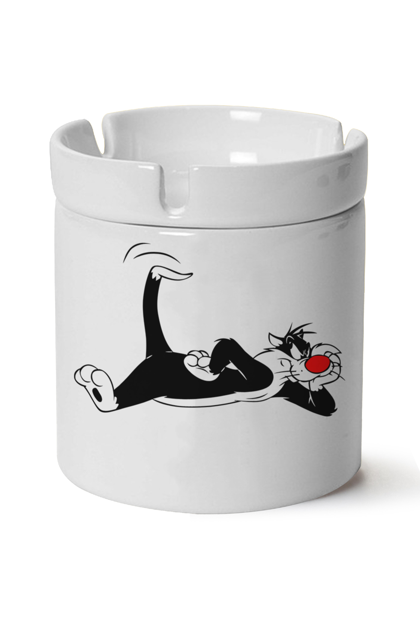 Sylvester Baskılı Porselen At Söndür Küllük