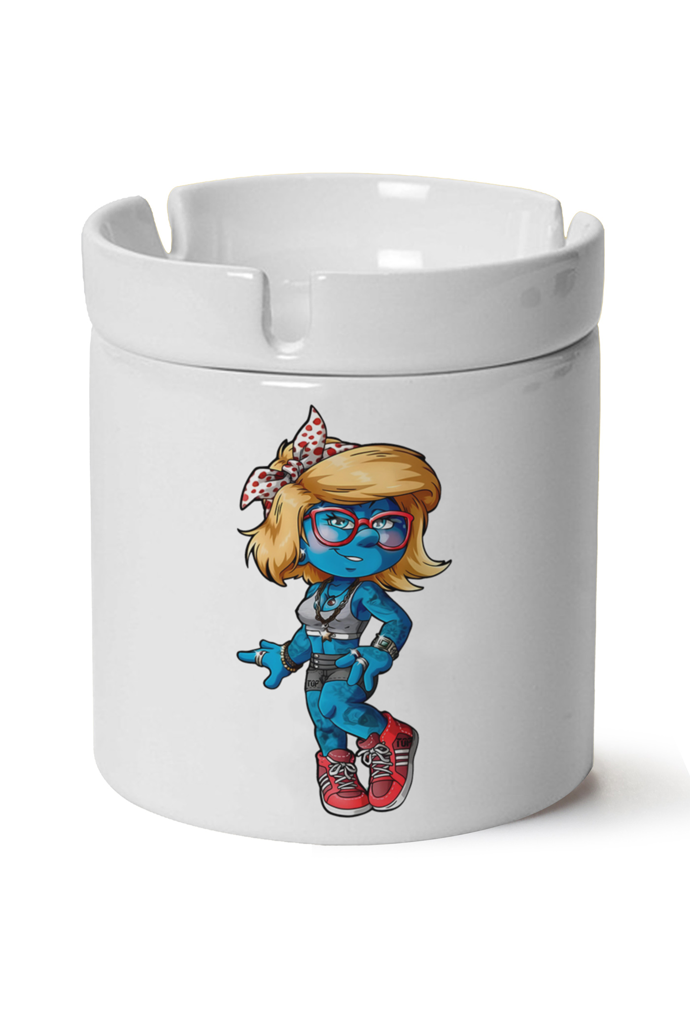 Sirine Baskılı Porselen At Söndür Küllük