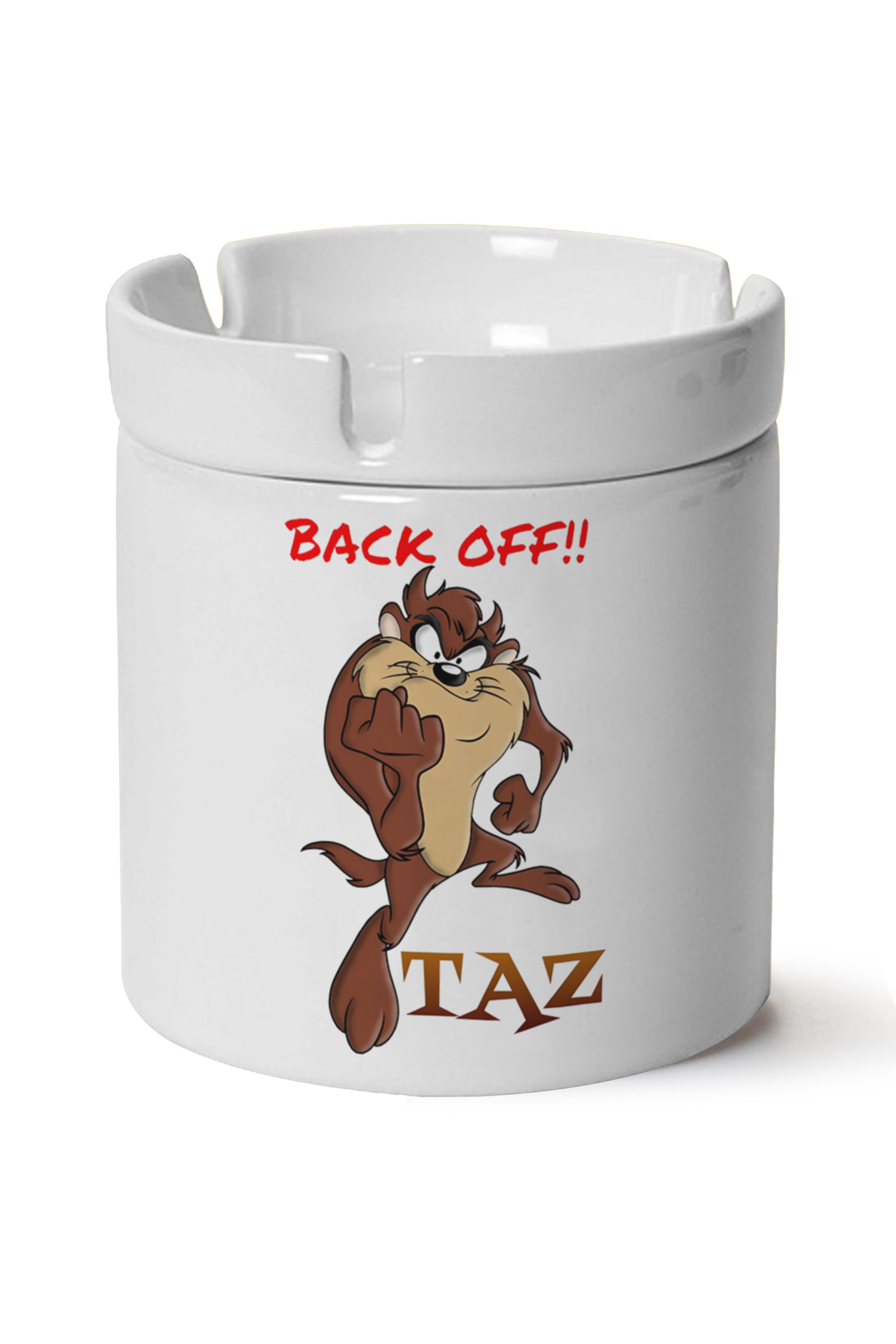 Tazmanya Canavarı Baskılı Porselen At Söndür Küllük