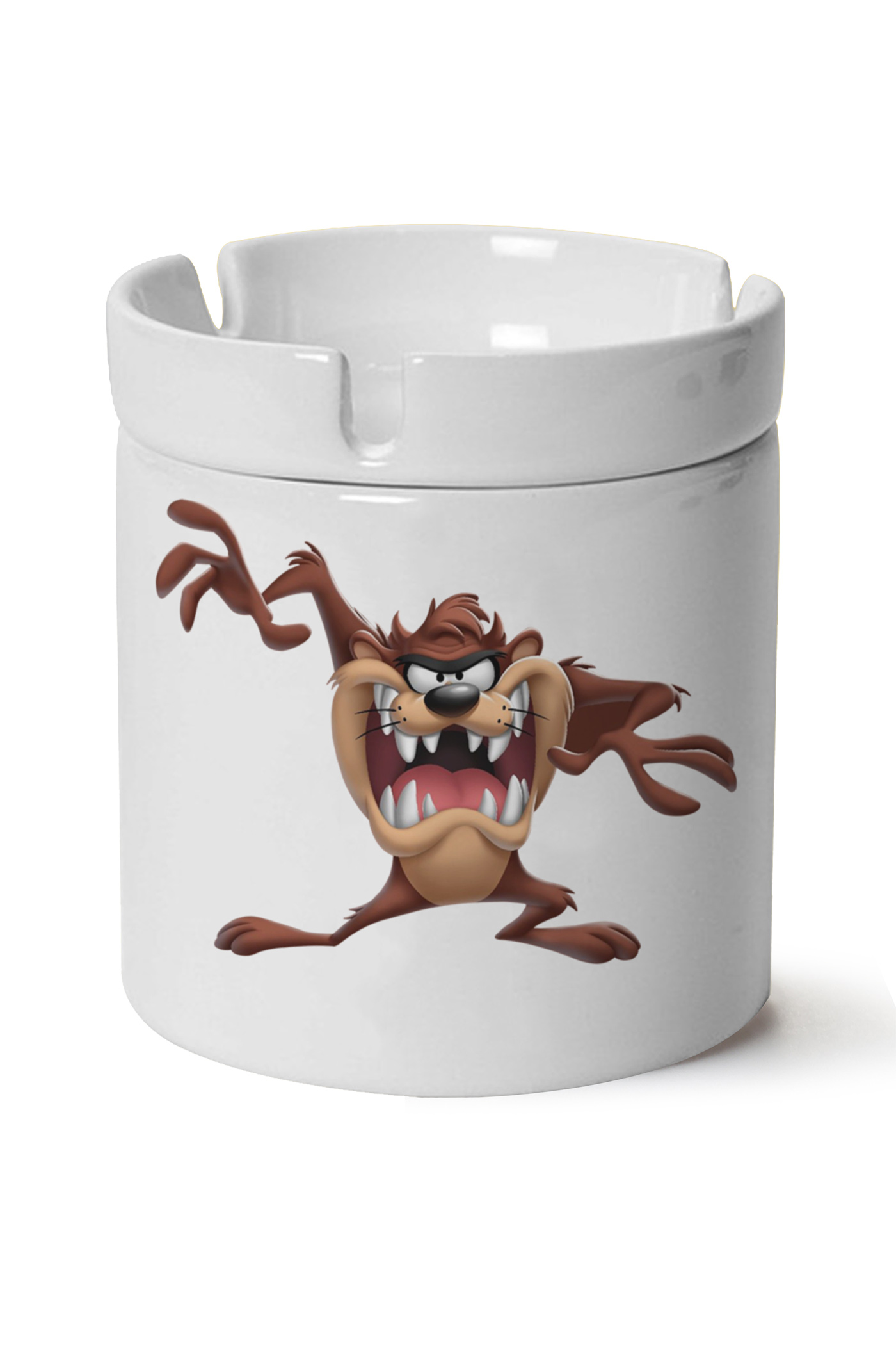 Tazmanya Canavarı Baskılı Porselen At Söndür Küllük