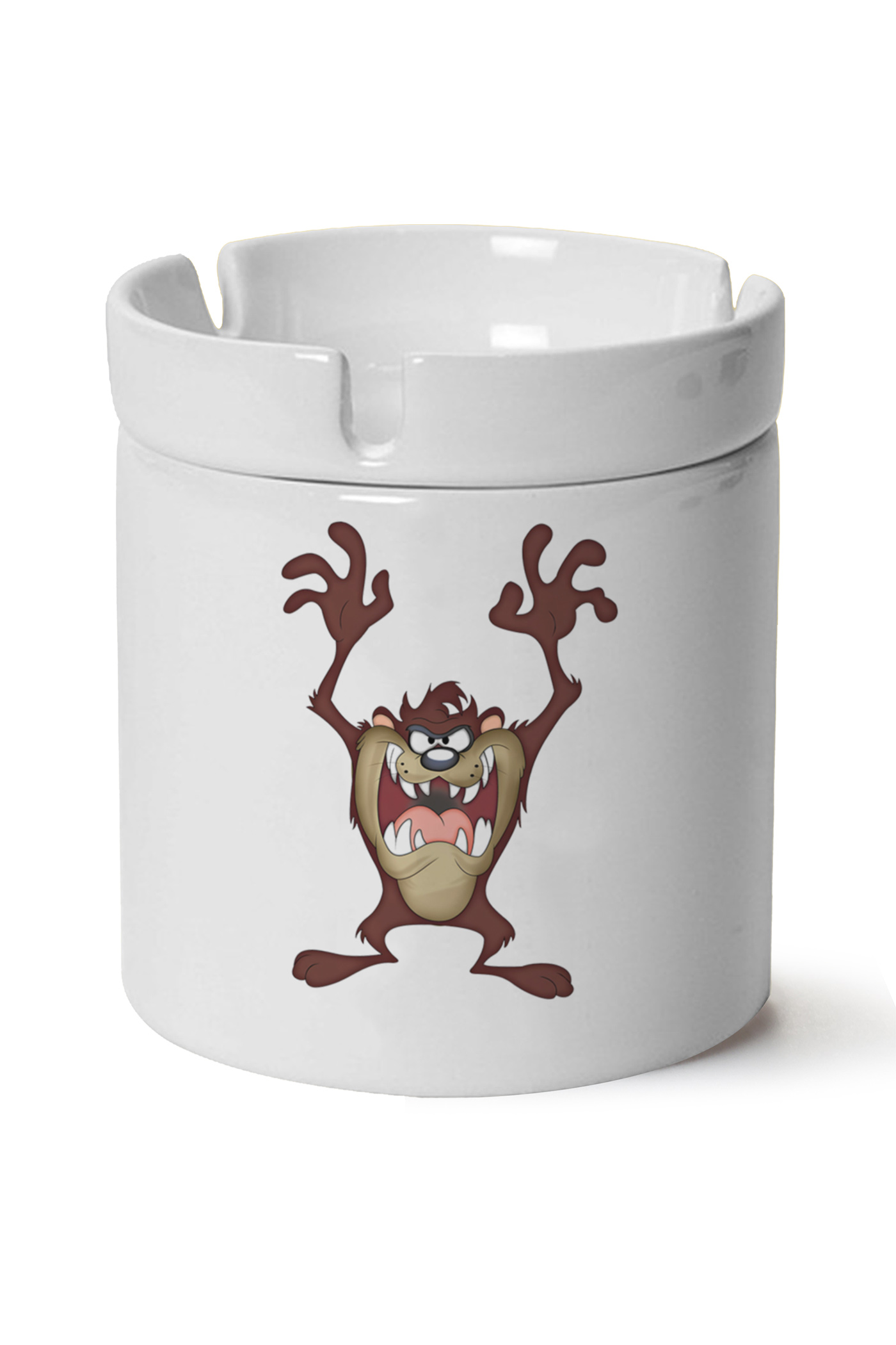 Tazmanya Canavarı Baskılı Porselen At Söndür Küllük