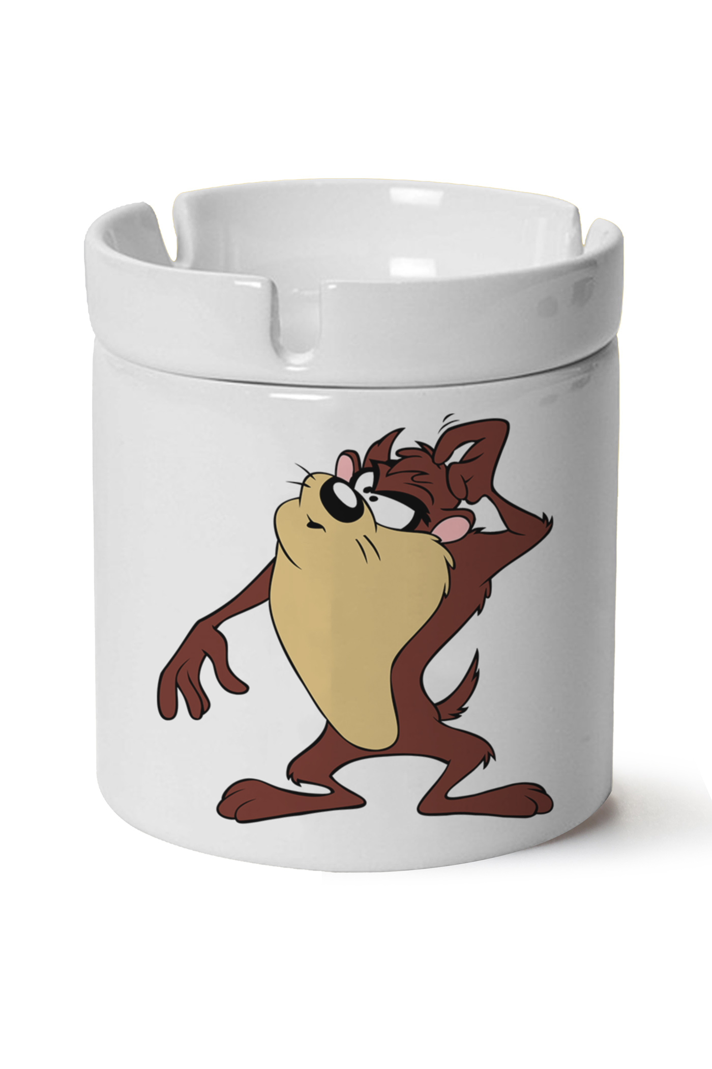 Tazmanya Canavarı Baskılı Porselen At Söndür Küllük