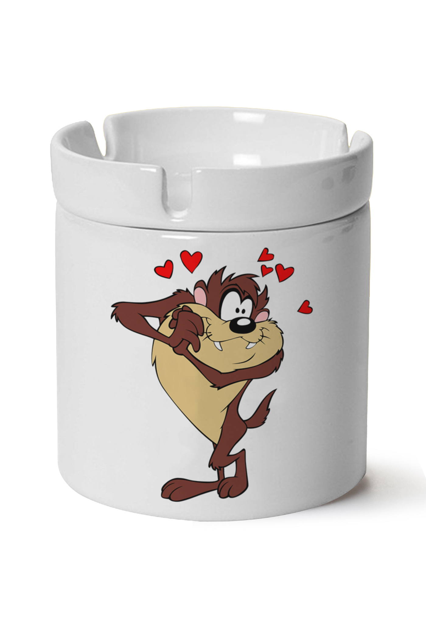 Tazmanya Canavarı Baskılı Porselen At Söndür Küllük