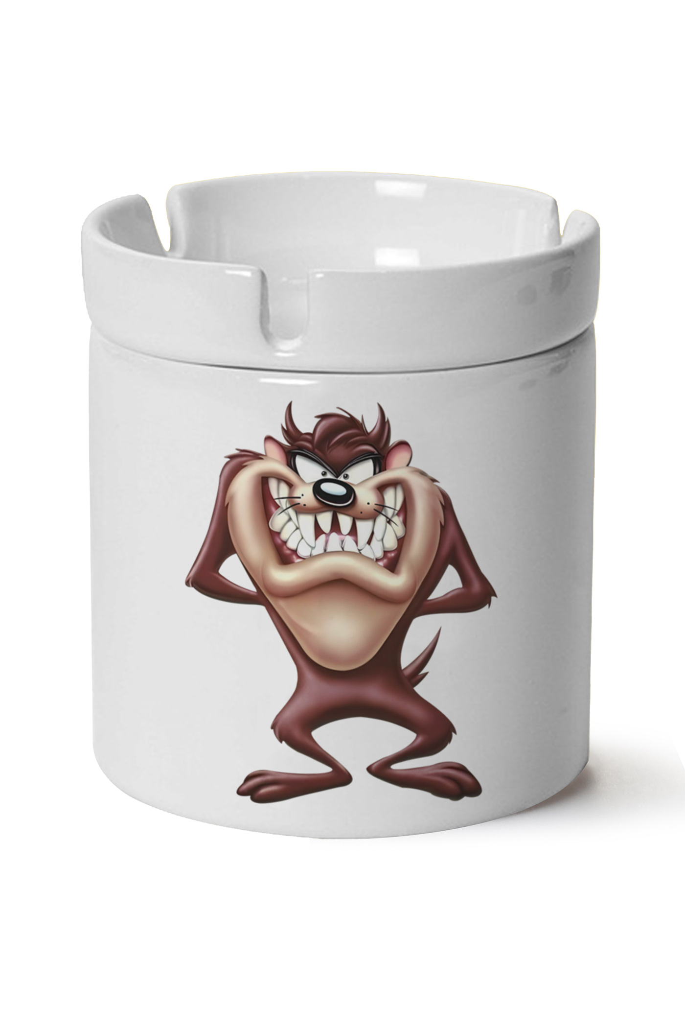 Tazmanya Canavarı Baskılı Porselen At Söndür Küllük