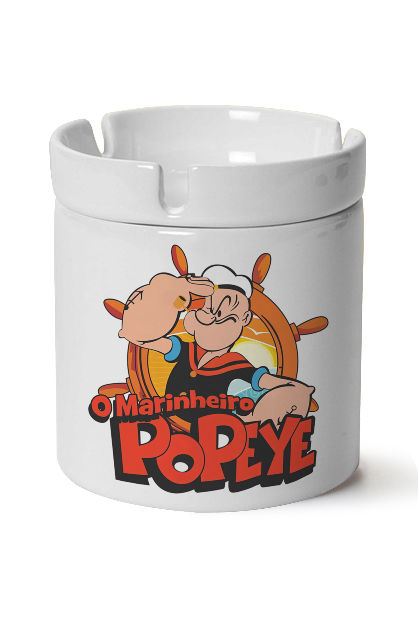 Temel Reis Baskılı Porselen At Söndür Küllük